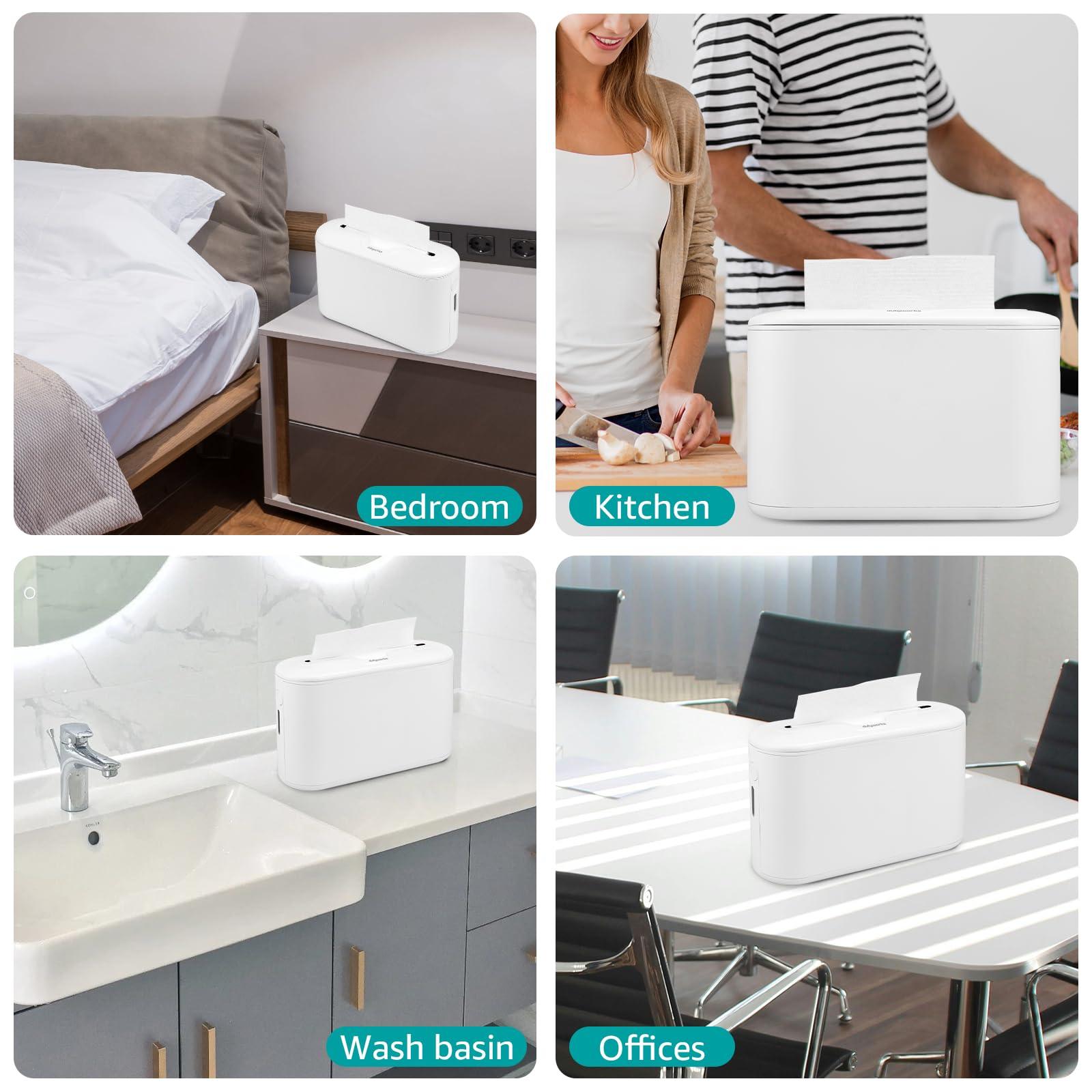 Multifold Paper Towel Dispenser Countertop, Commercial Hand Towel Dispenser for Bathroom Kitchen Home, Trifold/C Fold/Z Fold Napkin Dispenser, Abs Plastic - Non-Slip, White - Image 7