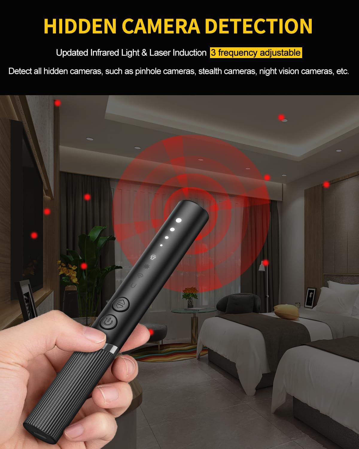 Hidden Camera Detectors, Spy Camera Finder, Hidde GPS Tracking Device Listening Recording Device Detector, Hidden Bug Sweeper and Camera Detector for Travel Hotel Car (Medium) - Image 5