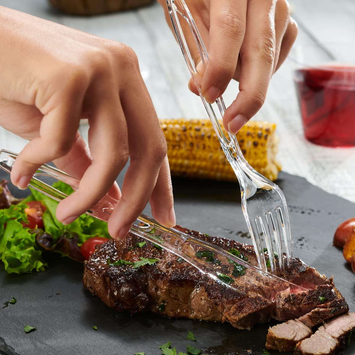 Comfy Package [200 Count Premium Heavyweight Disposable Knives - Clear Plastic Knives Heavy Duty, Perfect for Parties, Events, and Catering - Image 6