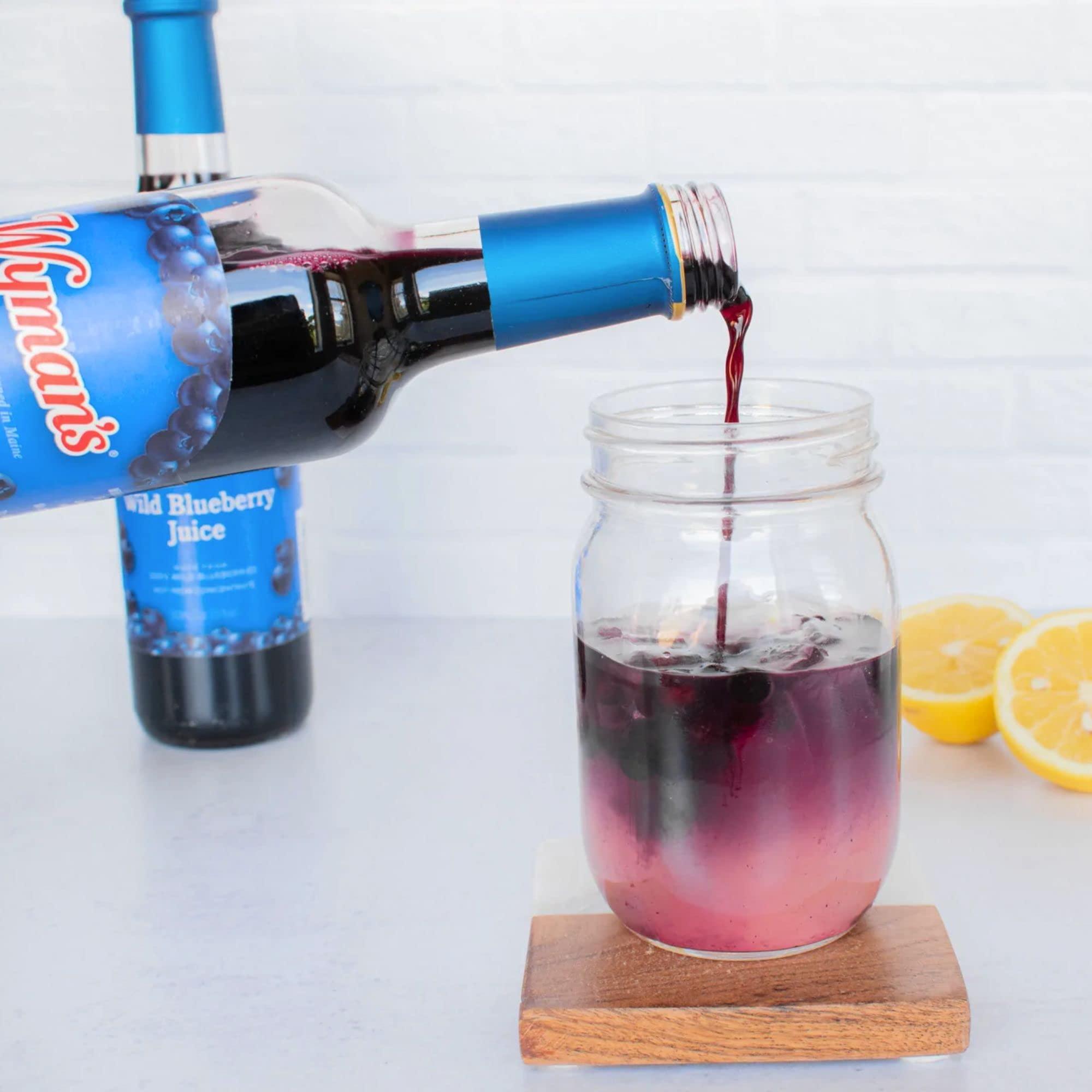 Wyman's Wild Blueberry Juice, 100% Juice, No Sugar Added, Not From Concentrate, Glass Bottled, 500mL (3 Pack) - Image 5