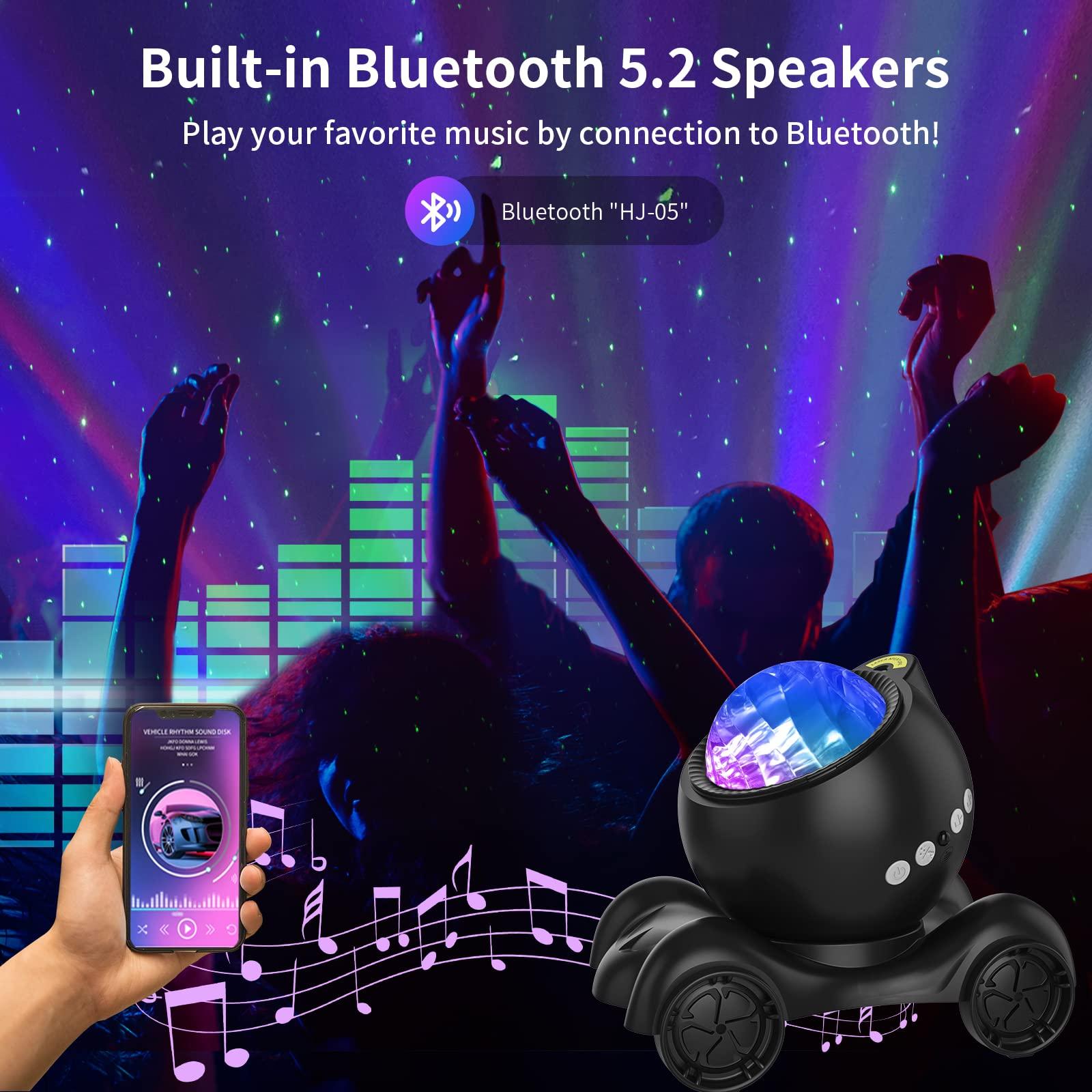 ENOKIK Northern Light Projector, Aurora Star Projector Built-in Bluetooth Speaker, White Noise Machine for Kids Adults, Galaxy Light for Bedroom/Ceiling/Party/Gift (Black) - Image 4