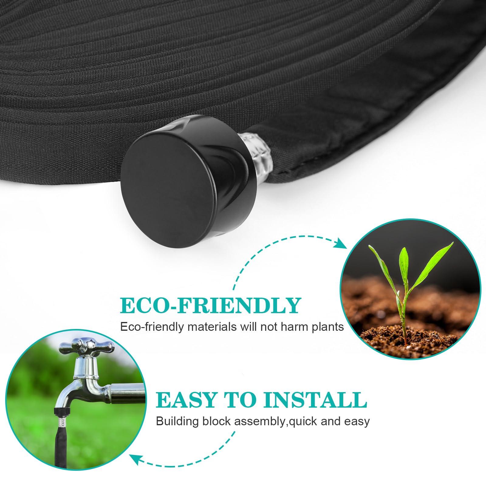 AIODE Flat Soaker Hose 15FT for Garden Beds Drip Hose Heavy Duty Save 80% Water for Vegetable Tree (15FT) - Image 5