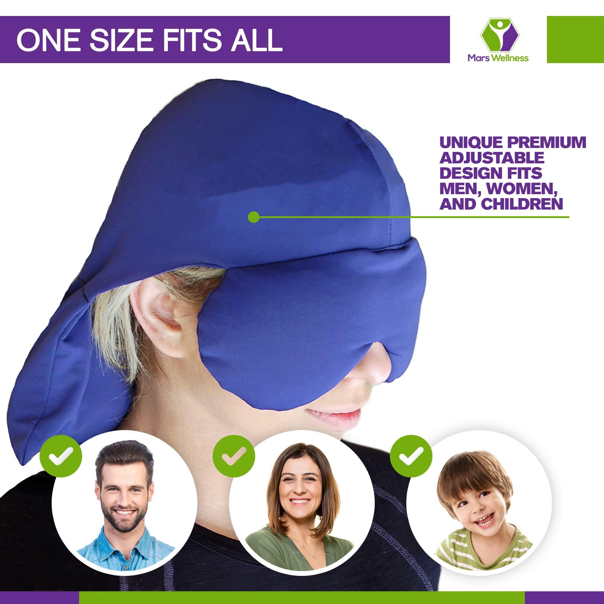 Sinus Pressure & Migraine Headache Relief Cap and Eye Wrap - Deep Penetrating Herbal Ice hat for Hot or Cold Sinus Pain Relief - Image 3