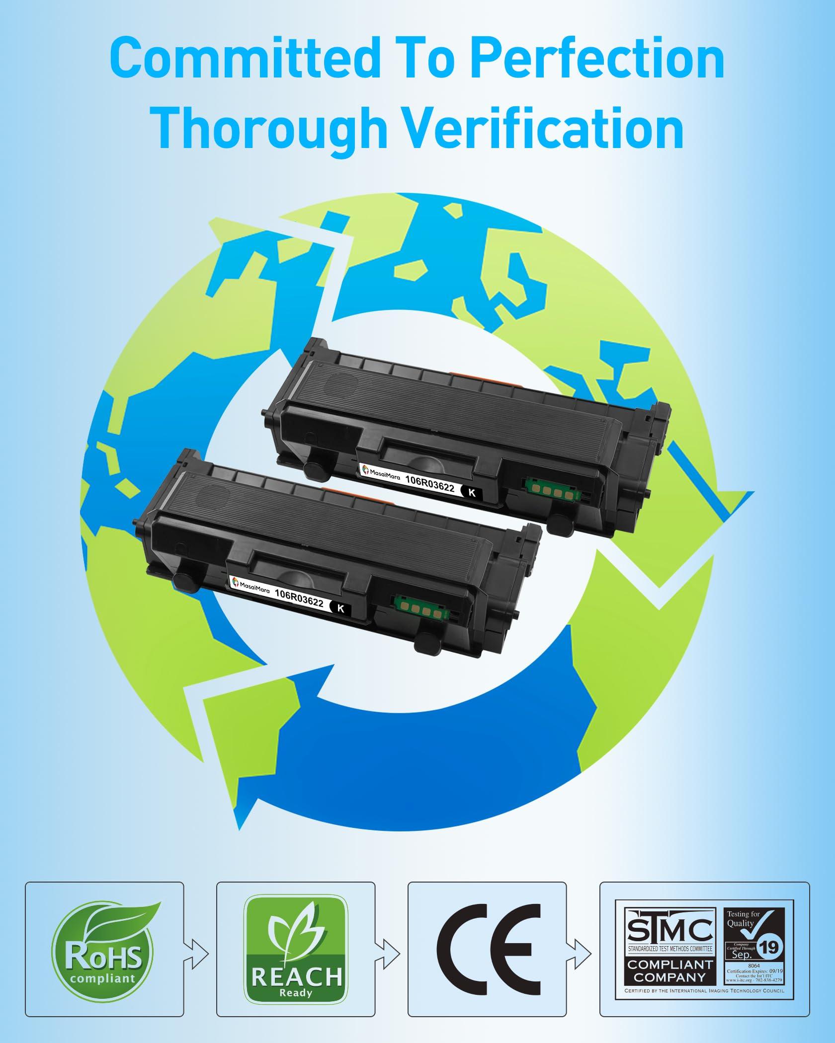 MasaiMara 106R03622 106R03620 Compatible Toner Cartridges Replacement for Xerox Phaser 3330 3330DNI WorkCentre 3335 3345 3335DNI 3345DNI 3345VDNi Printer (Black, 2Pack) - Image 4