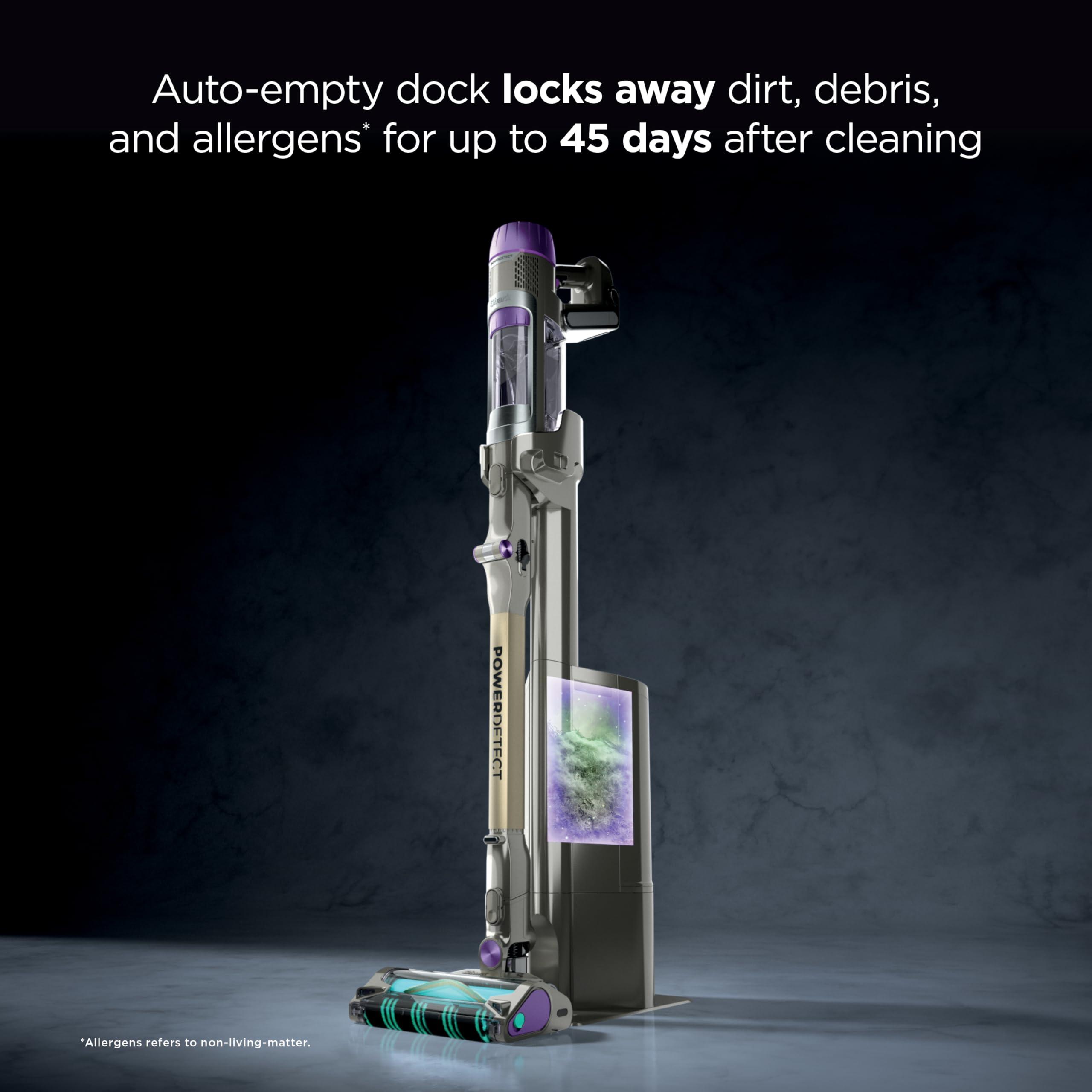 Shark Cordless Vacuum Cleaner with HEPA Filter, PowerDetect Clean & Empty, Powerful Suction, Auto-Empty System, Pet Hair Pickup, Carpets & Hardfloor, Dark Gray, IP3251 - Image 4