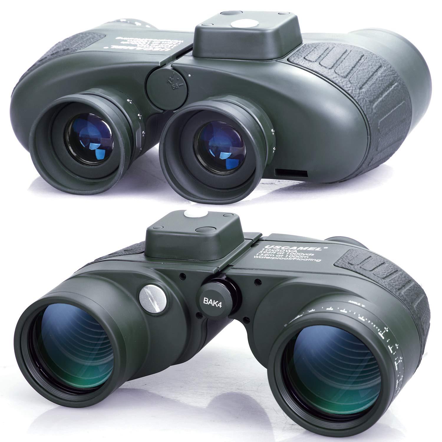 USCAMEL 10X50 Marine Binoculars for Adults with Rangefinder Compass, Waterproof Marine Binoculars for Sailing Boating Fishing - Image 2