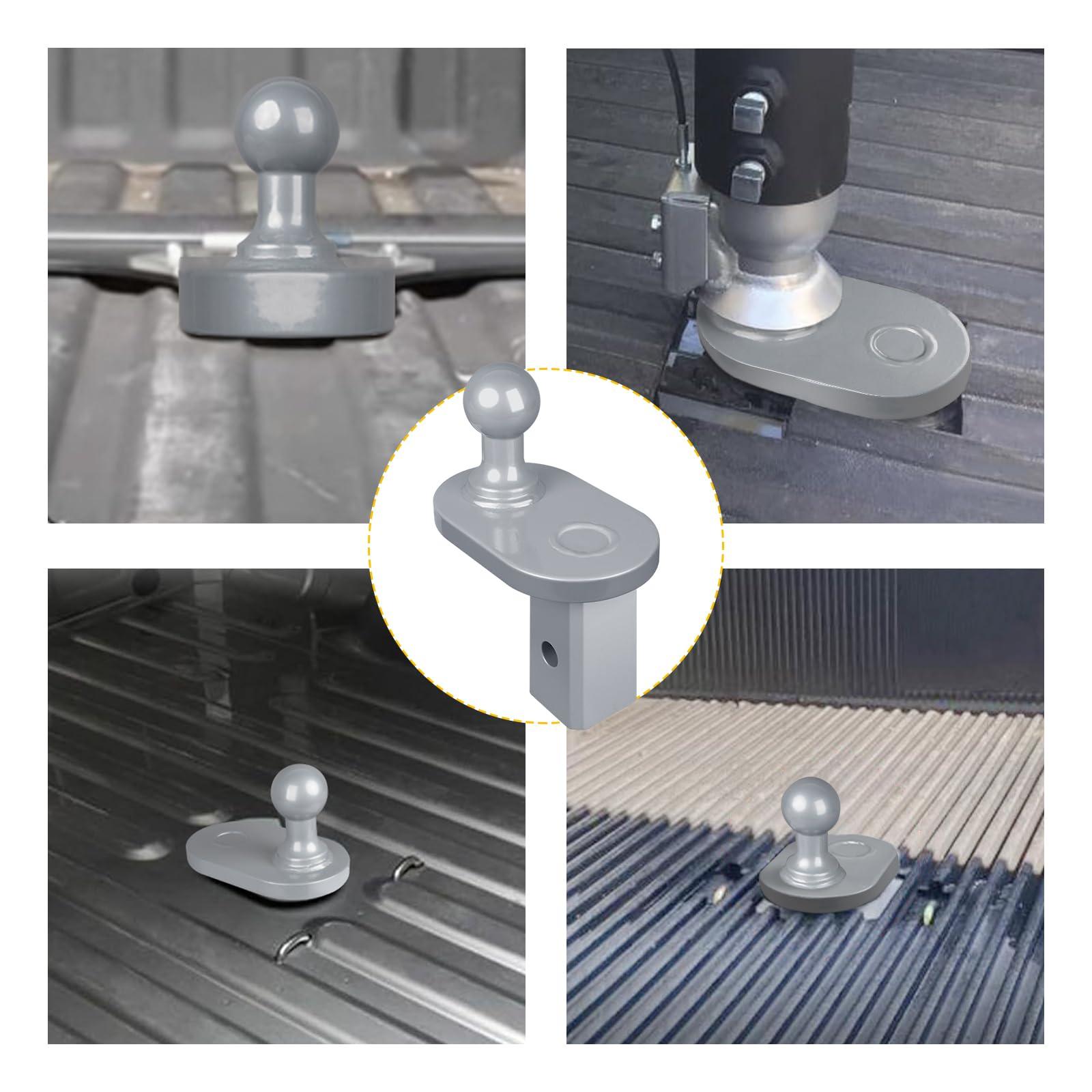 TOPTGO 4" Offset Gooseneck Ball Extender, Heavy Duty Hitch Extender, Fits B&W Turnoverball Gooseneck Trailer Hitches, 20000 lbs GTW/ 5000 lbs VTW, 2-5/16" Ball Diameter - Image 8