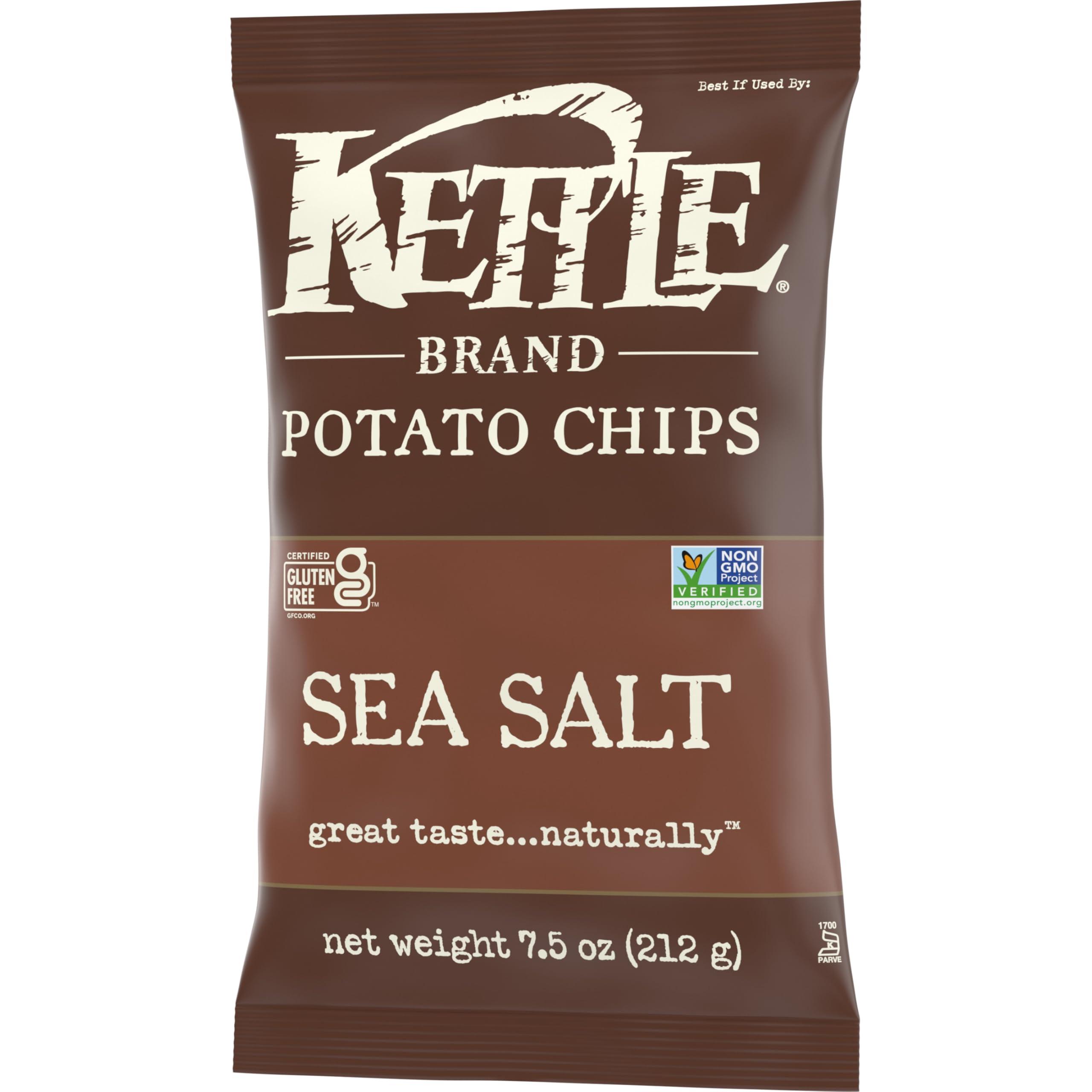 Kettle Brand Sea Salt Kettle Potato Chips, Gluten-Free, Non-GMO, 7.5 oz Bag - Image 8
