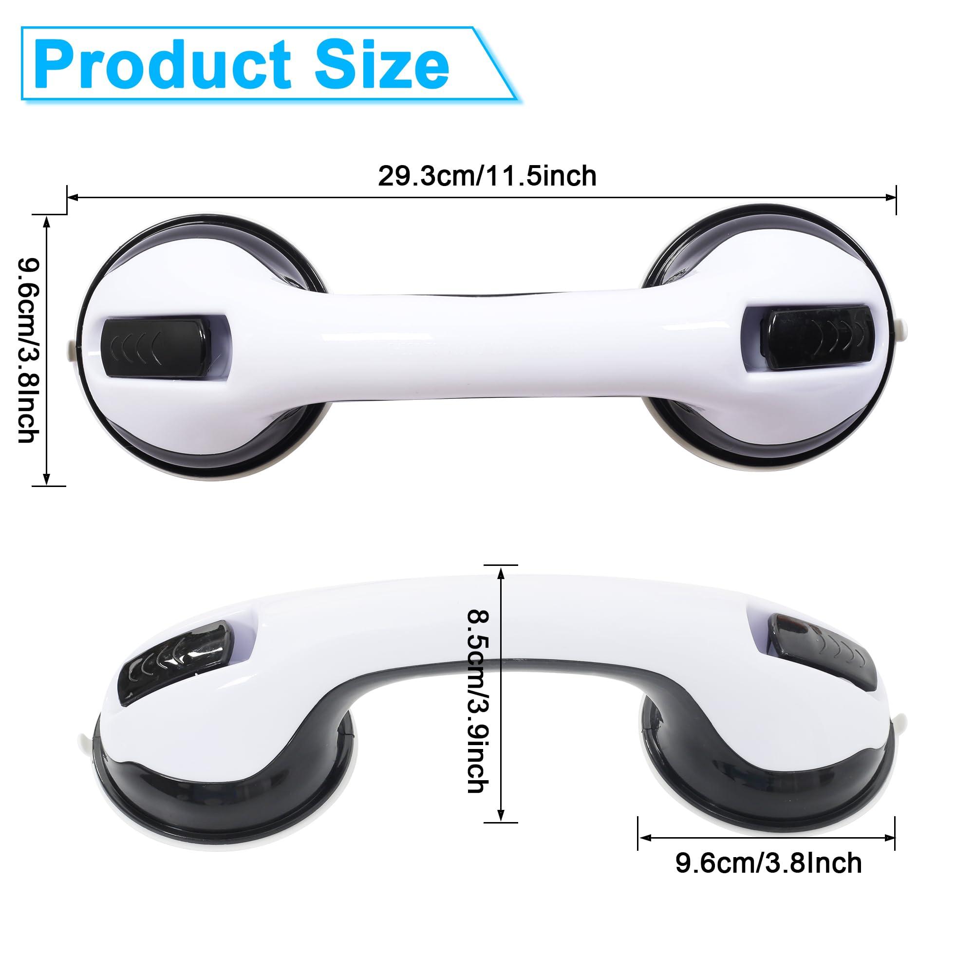 Consss Shower Grab Bars for Seniors, 250BL Shower Handles for Elderly Suction, Safety Heavy Bathtubs Grab Bars 2PCS Handicap Grab Bars Support for Bathroom/Showers/Toilet - Image 2