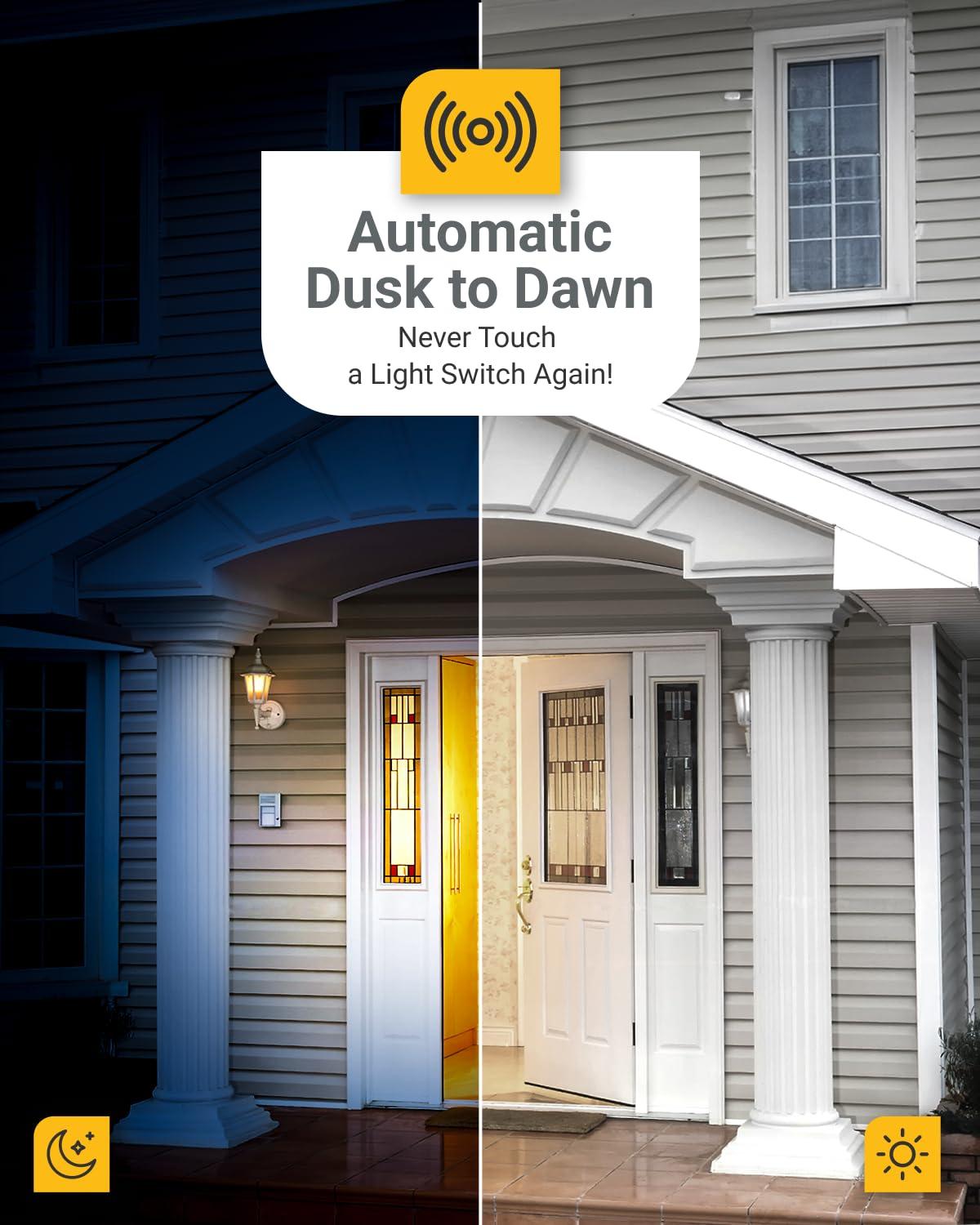 Sunco Dusk to Dawn Light Bulbs Outdoor Light Sensing B11 LED Candelabra Bulb Photocell Sensor, 5W=40W, 3000K Warm White, 450 LM E12 Base, Frosted, Decorative Light for Sconces - UL 6 Pack - Image 2
