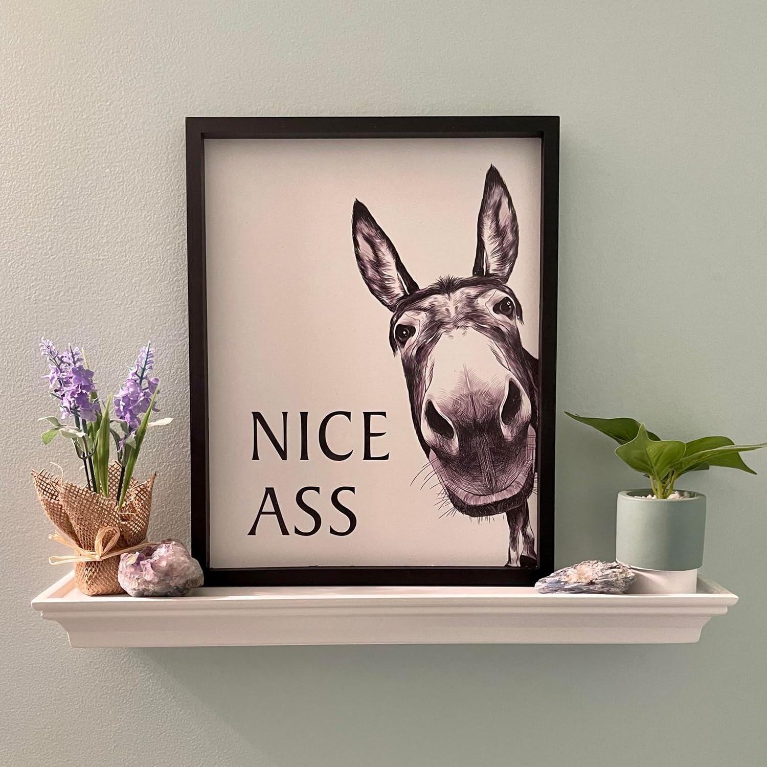 Heiple Framed Bathroom Art Bathroom Wall Decor Farmhouse Home Bathroom Decor Sets Vintage Funny Wall Art Bathroom Signs (Black, 11"x14") - Image 3