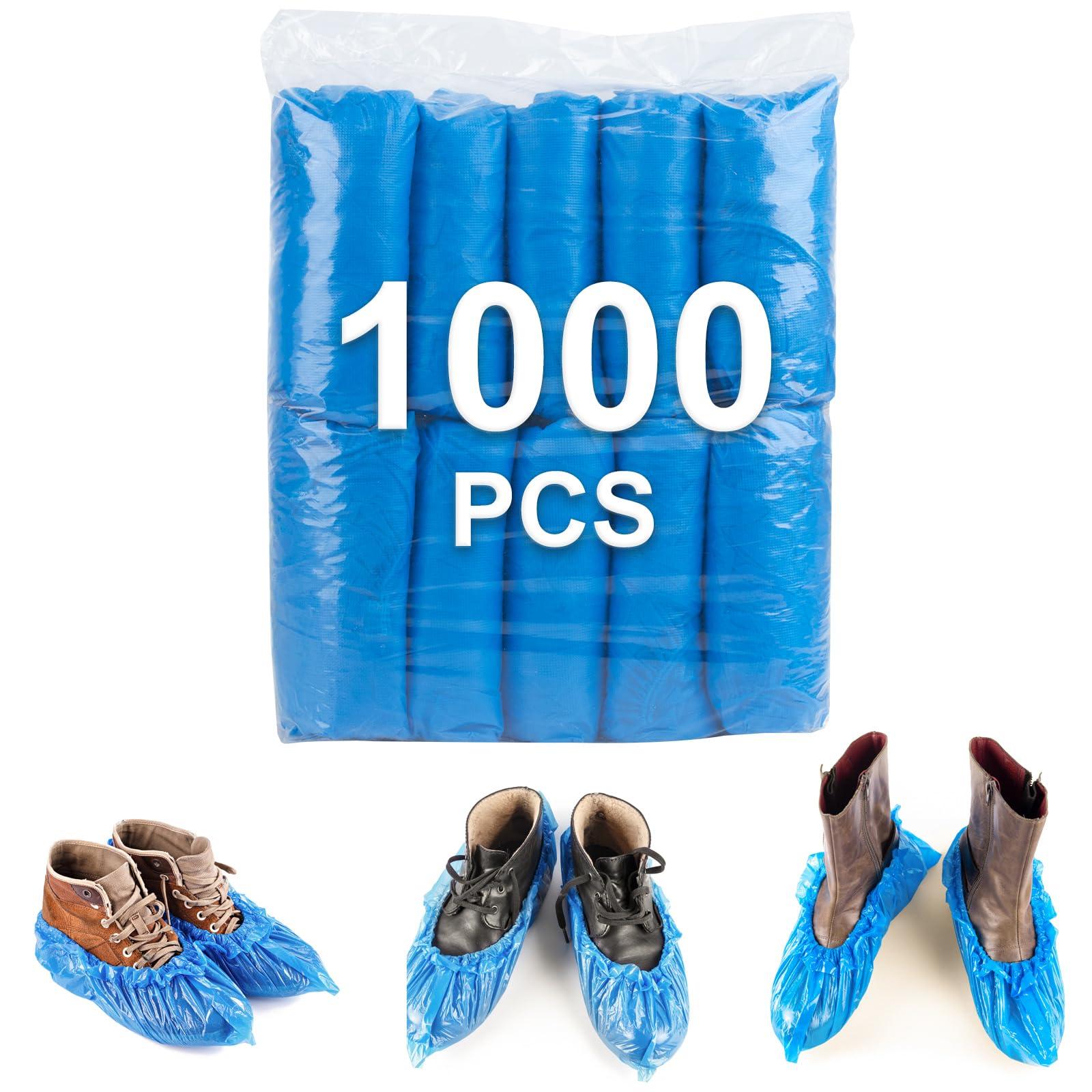 1000 PCS (500 Pairs) shoe covers disposable,booties for shoes covers,disposable shoe covers for indoors,plastic boot covers disposable,suitable for real estate, travel, construction, and workplaces.