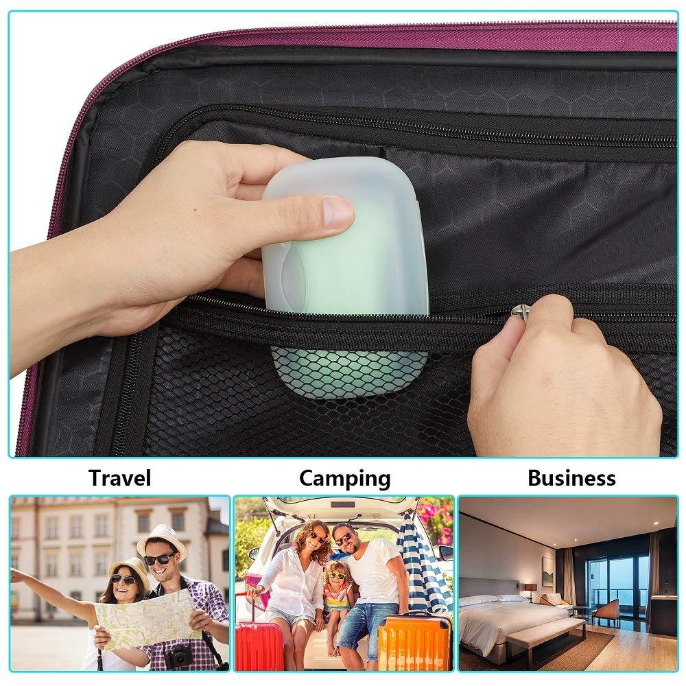 Soap Box Holder, 2-Pack Soap Dish Soap Savers Case Container for Bathroom Camping Gym Vonpri (Clear) - Image 6