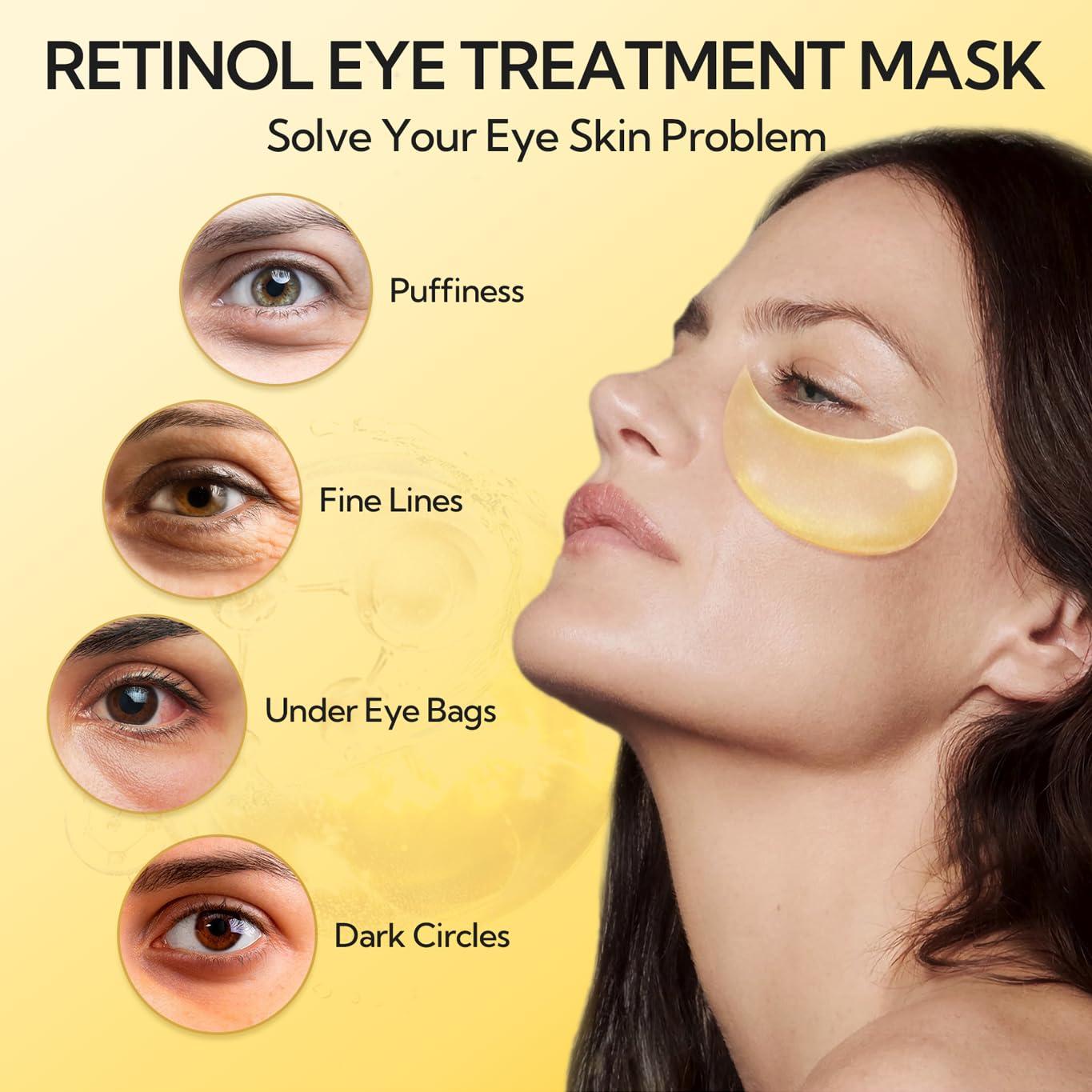 LANBENA Under Eye Patches (30 Pairs) - Gold Under Eye Mask Retinol & Collagen, Under Eye Mask for Face Care, Eye Masks for Dark Circles and Puffiness, Under Eye Masks for Beauty & Personal Care - Image 6