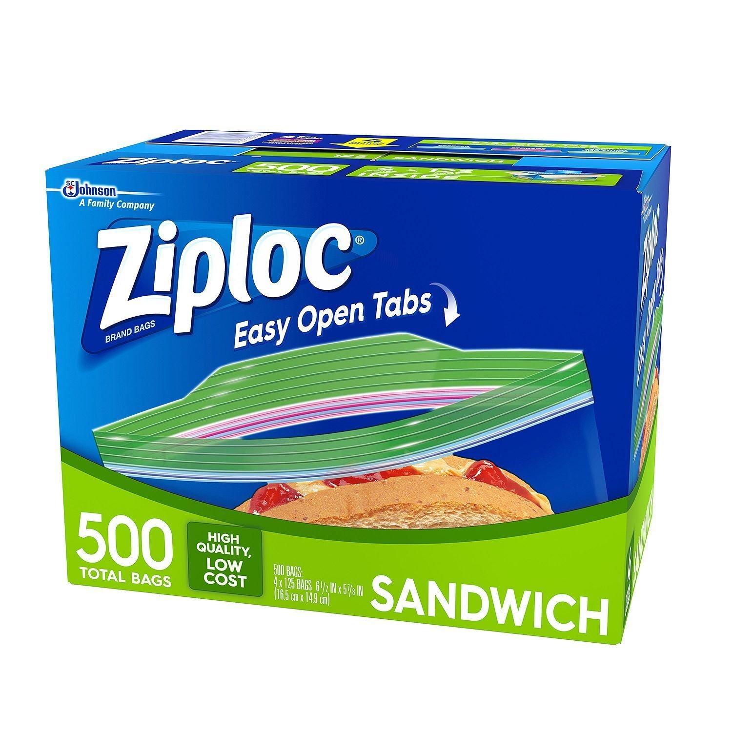 Ziploc Easy Open Tabs Sandwich Bags 125 Count (Pack of 4) - Image 6