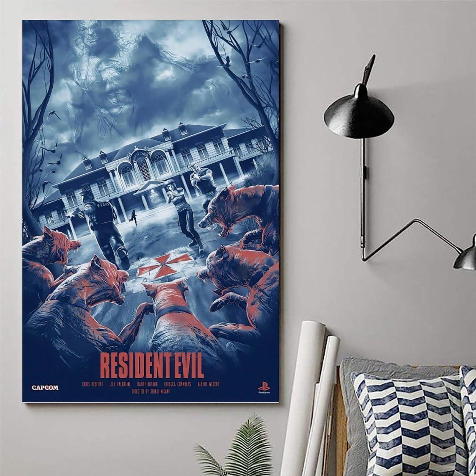 Shuei Resident Evil Poster for Bedroom Aesthetic Canvas Art Wall Decor 24x36inch(60x90cm), Unframe-style-6 - Image 6