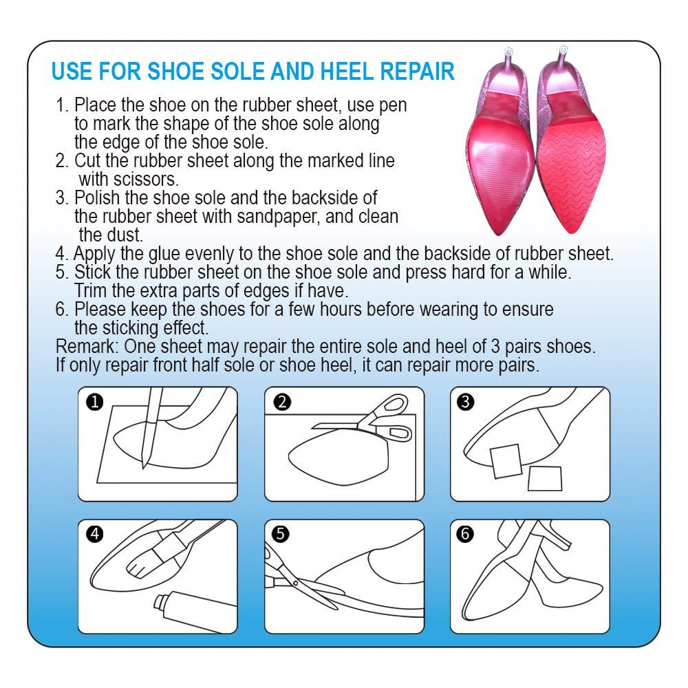 Unikstep, Rubber Sheet, 21.5"x14.5", Thick 0.08", for Shoe Sole Heel Repair, Furniture Pad, Vibration Reduce, DIY Gasket Seal Pad, Floor Anti Slip Cushion (Red Color S Pattern) - Image 5
