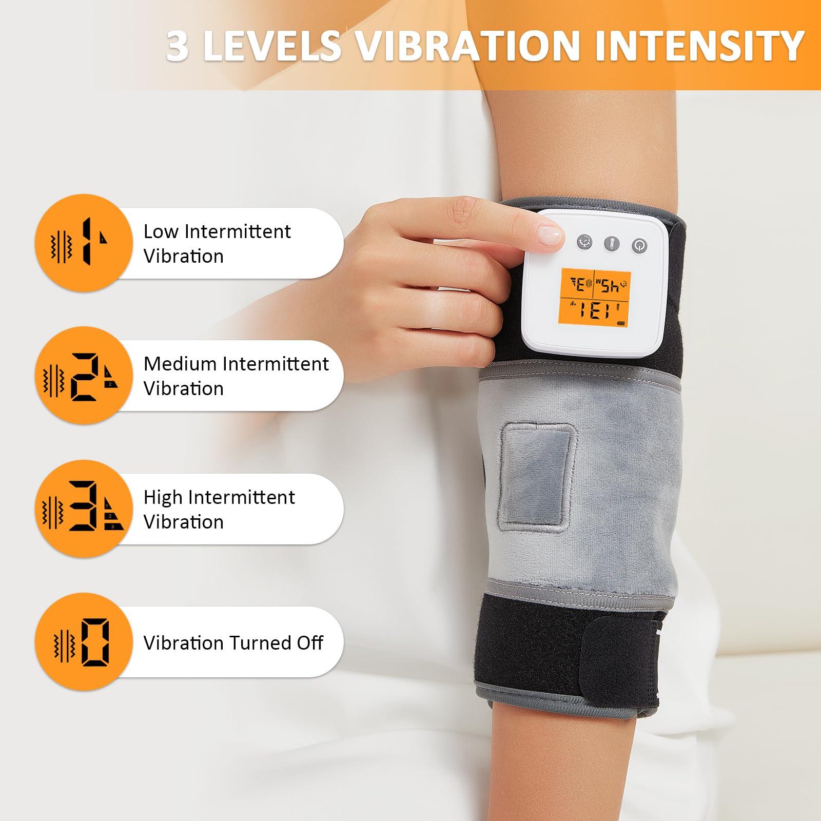 AOKESTE Cordless Elbow Heating Pad for Tennis Elbow Relief,Vibration Massage Heated Elbow Brace for Cubital Tunnel,Rechargeable Heating Pad for Elbow for Tendonitis,Arm Elbow Massager for Pain Relief - Image 2