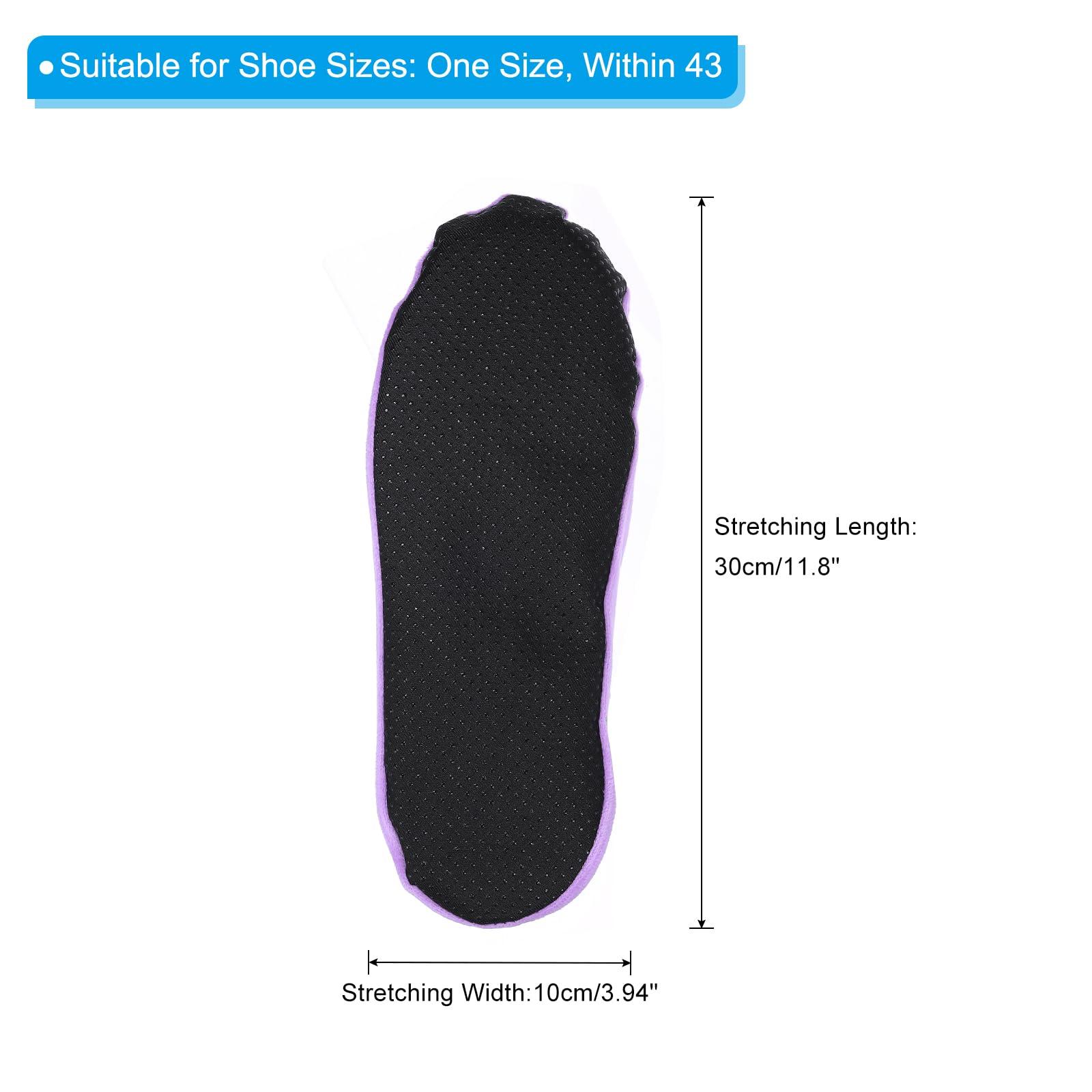PATIKIL Shoe Covers, 3 Pairs Reusable Non Slip Shoe Protector Covers Washable Soft Shoe Cover for Household Office, Purple - Image 3