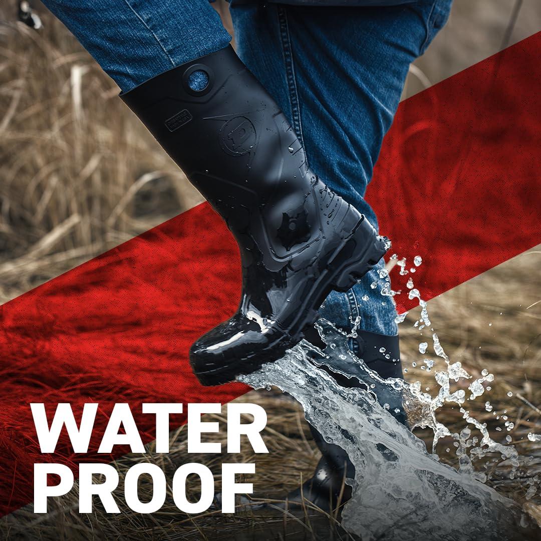 Dunlop Protective Footwear, Chesapeake plain toe Black Amazon, 100% Waterproof PVC, Lightweight and Durable - Image 6