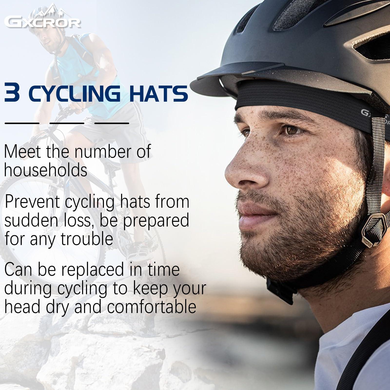 GXCROR 3 Pack Cooling Skull Cap with Sweat-Wicking & Anti-Odor Technology Quick-Dry Helmet Liner for Cycling Motorcycle - Image 2