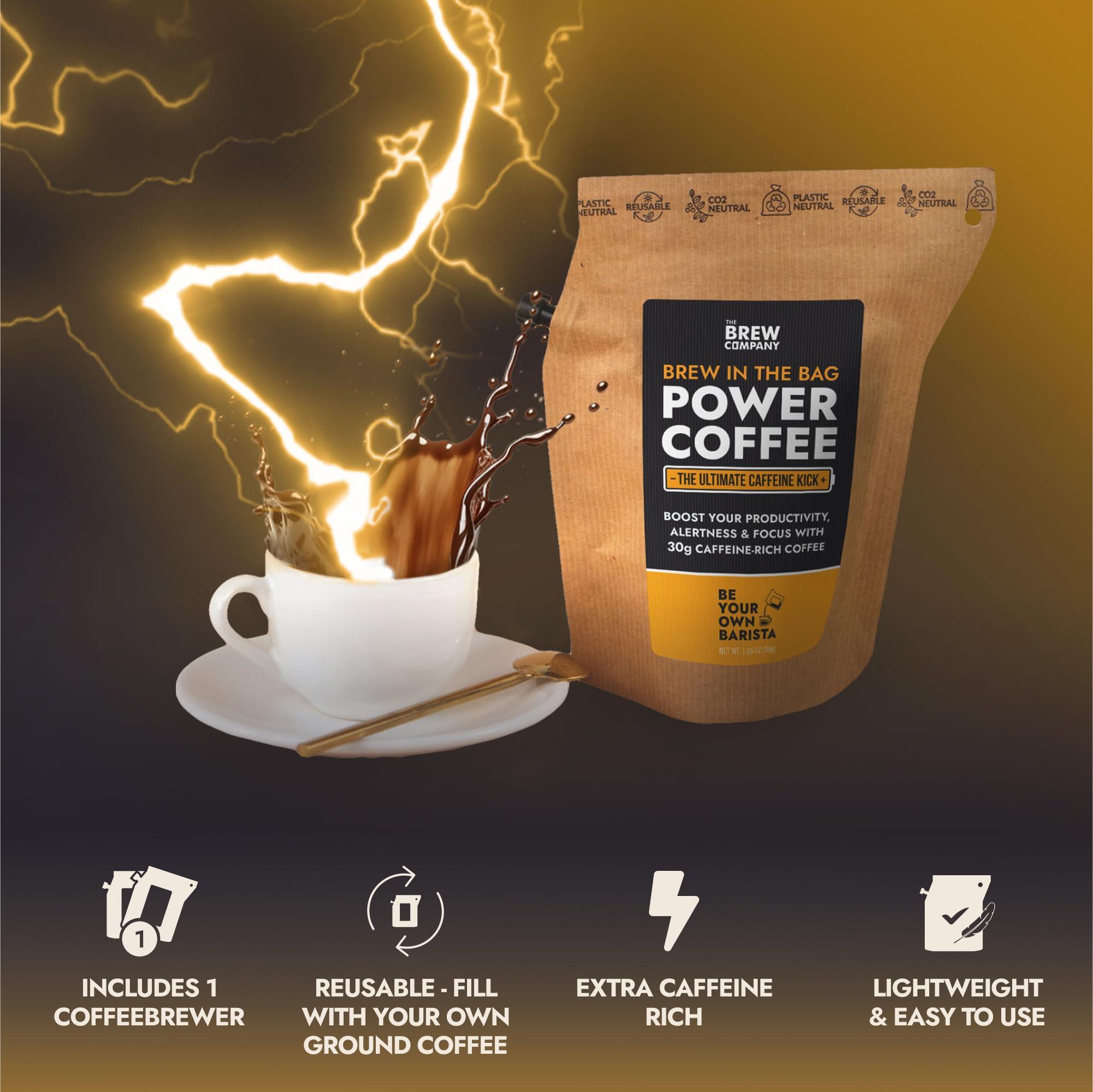 Extra Strong Highly Caffeinated Ground Coffee - 1 Coffeebrewer with Natural Strong Coffee | Brew & Enjoy Anytime, Anywhere | Power Coffee for Camping, Athletes & Gamers - Image 4