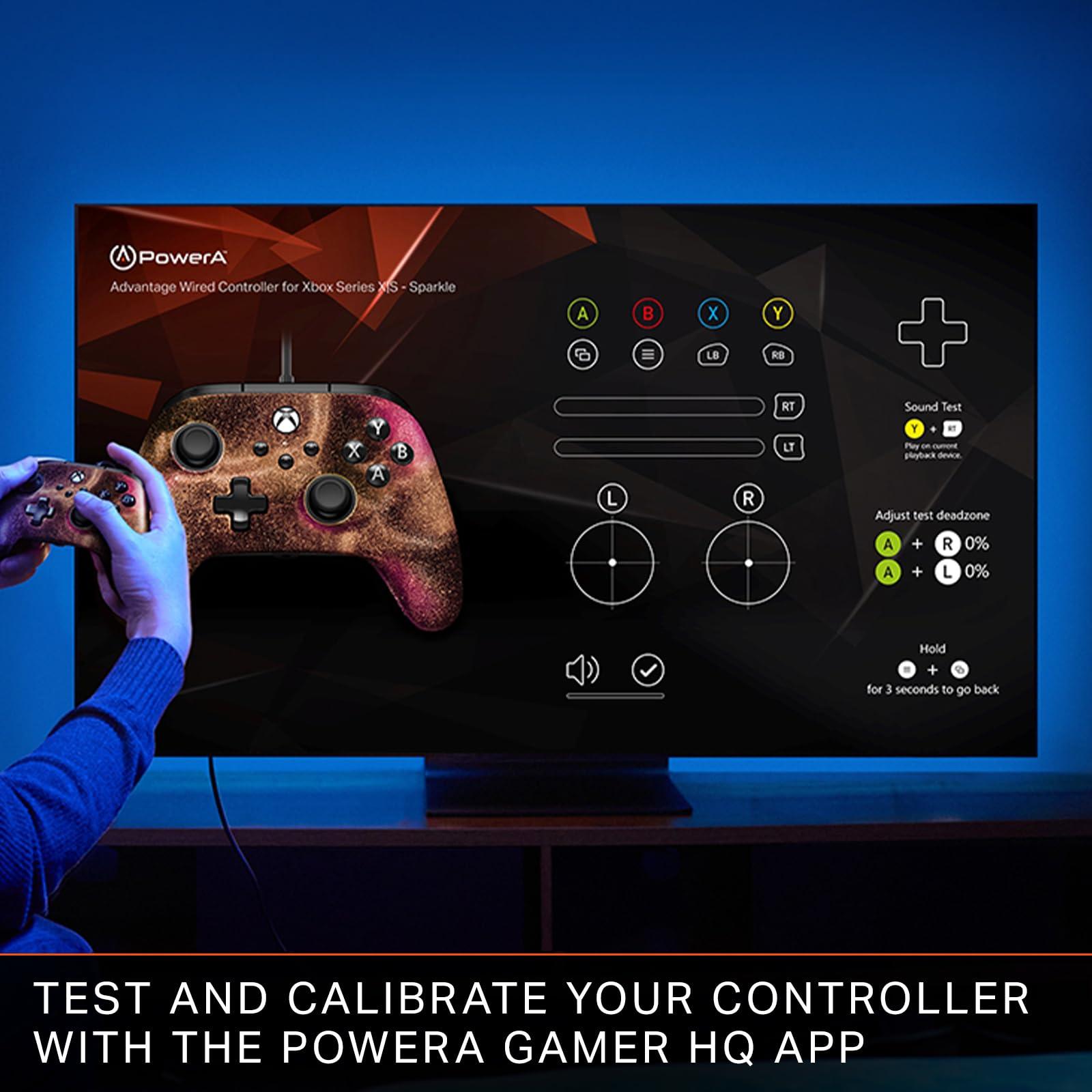 PowerA Advantage Wired Controller for Xbox Series X|S with Lumectra - Black, gamepad, wired video game controller, gaming controller, works with Xbox One and Windows 10/11, officially licensed - Image 7