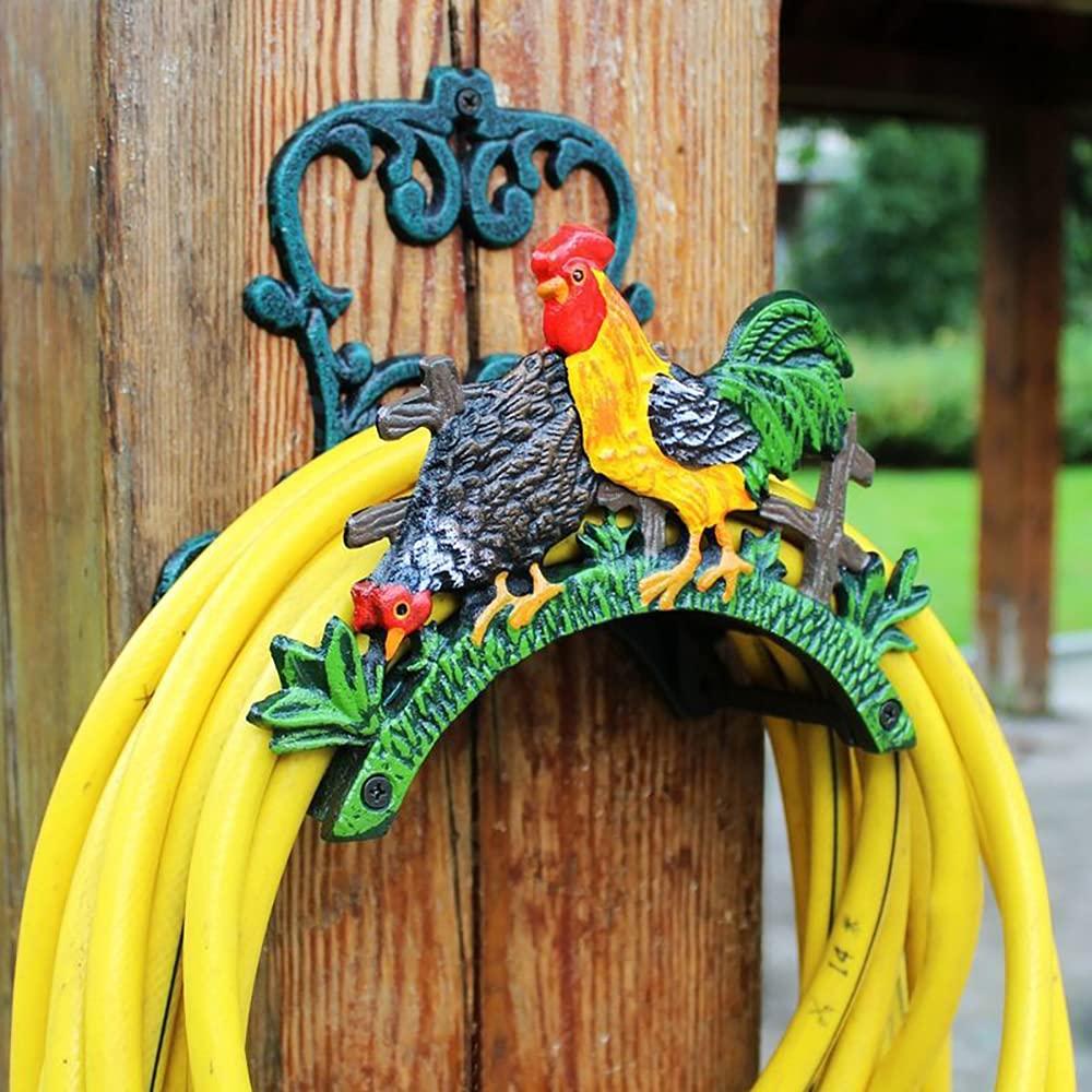 Cast Iron Heavy Duty Wall Mount Hose Hanger, Solid Metal Sturdy Decorative Water Hose Rack/Organizer, Easy to Install and Hold Up to 50/75/100 ft - Image 6