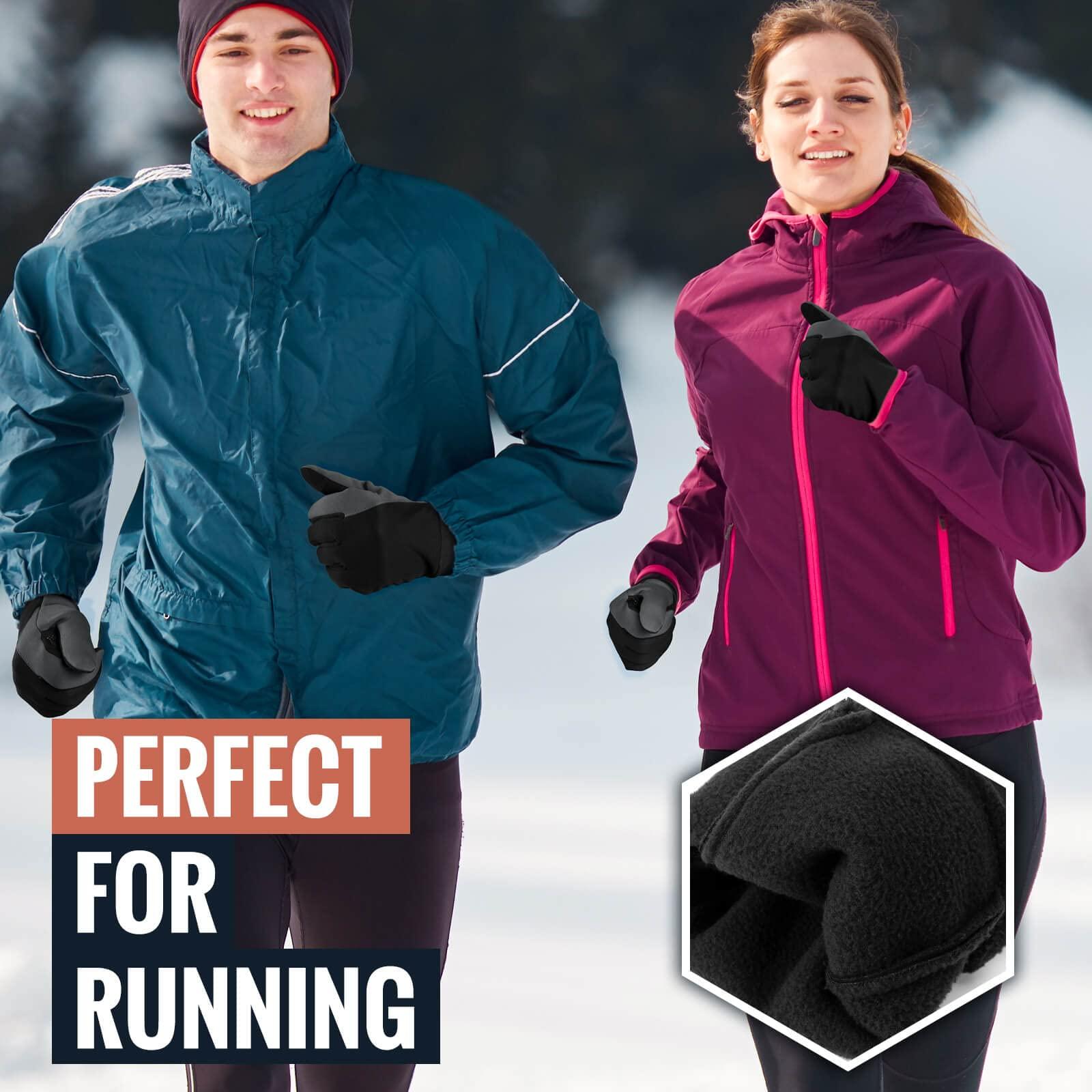 OZERO Winter Touchscreen Gloves for Men: Warm Running Gloves Windproof Water Resistant - Lightweight Thermal Glove for Hiking Cycling Driving - Image 6