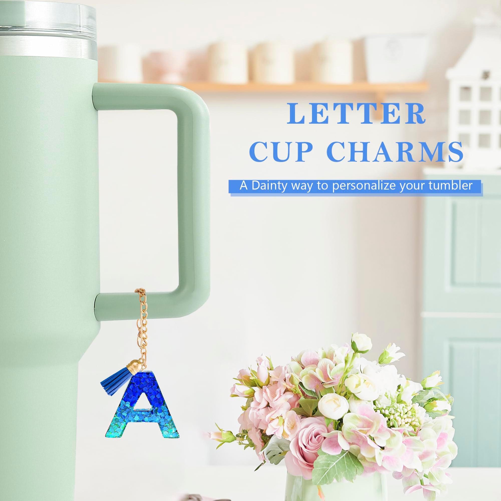 Letter Charm Accessories for Stanley Cup 1 PCS Cute Initial Keychain Handle Charm for Stanley Tumbler for Women - Image 2