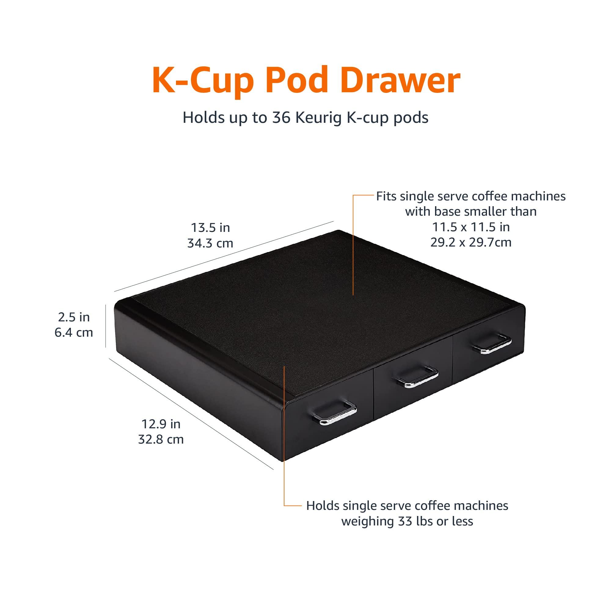 Amazon Basics Coffee Pod Storage Organizer Drawer for K-Cup Pods, 36 Pod Capacity, Black - Image 11
