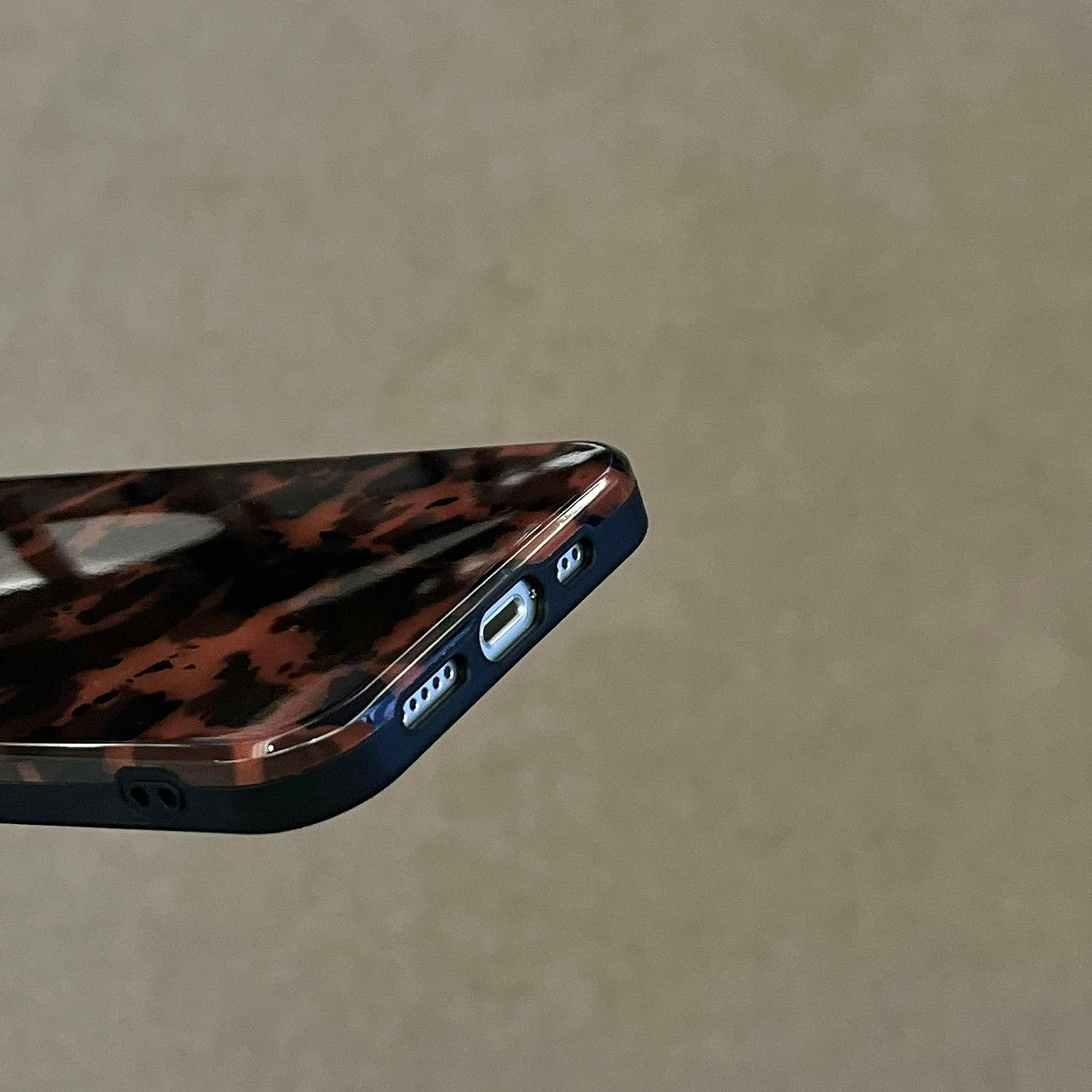 Tortoise Shell Retro Phone Case Compatible with iPhone 14 2022 Chic Amber Brown Leopard Stylish Classic Soft Slim Protective Cover for iPhone14 6.1inch - Image 9