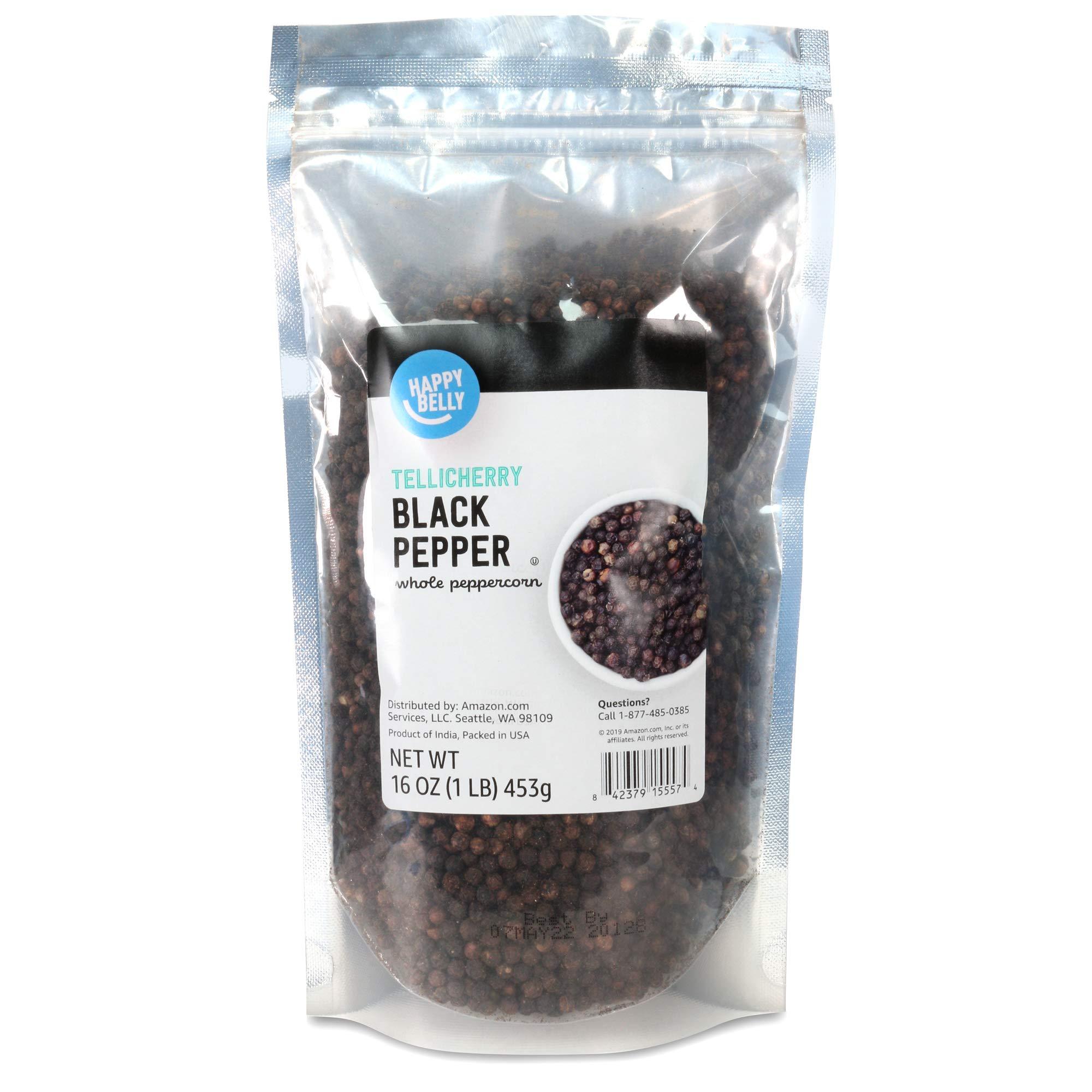 Amazon Brand - Happy Belly Tellicherry Black Pepper Whole Peppercorn, 16 ounce (Pack of 1) - Image 3