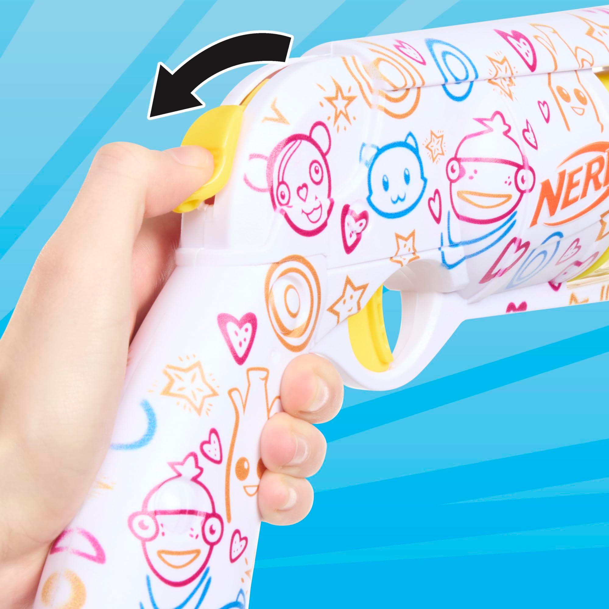 Nerf Fortnite Frenz 4 Ever Blaster, Bonus Code to Unlock Frenz 4 Ever Wrap in The Game, 6 Elite Darts, 6-Dart Drum, Fortnite Gifts - Image 4