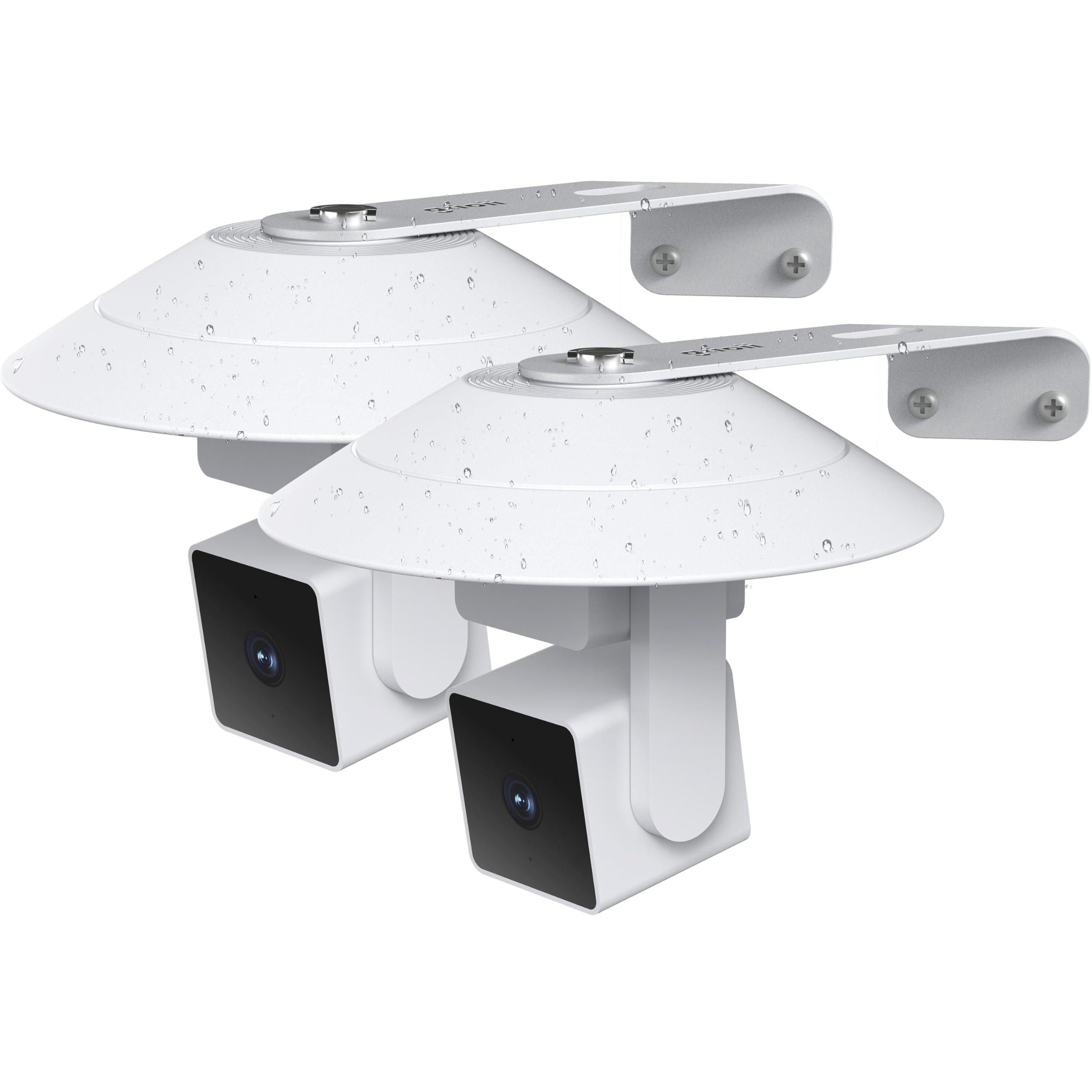 Gcioii 2 Pack Wall Mount for WYZE Cam Pan V3,Weatherproof Cover and Outside Corner Accessories,Reduce Blind Spots (White,Camera not Included)