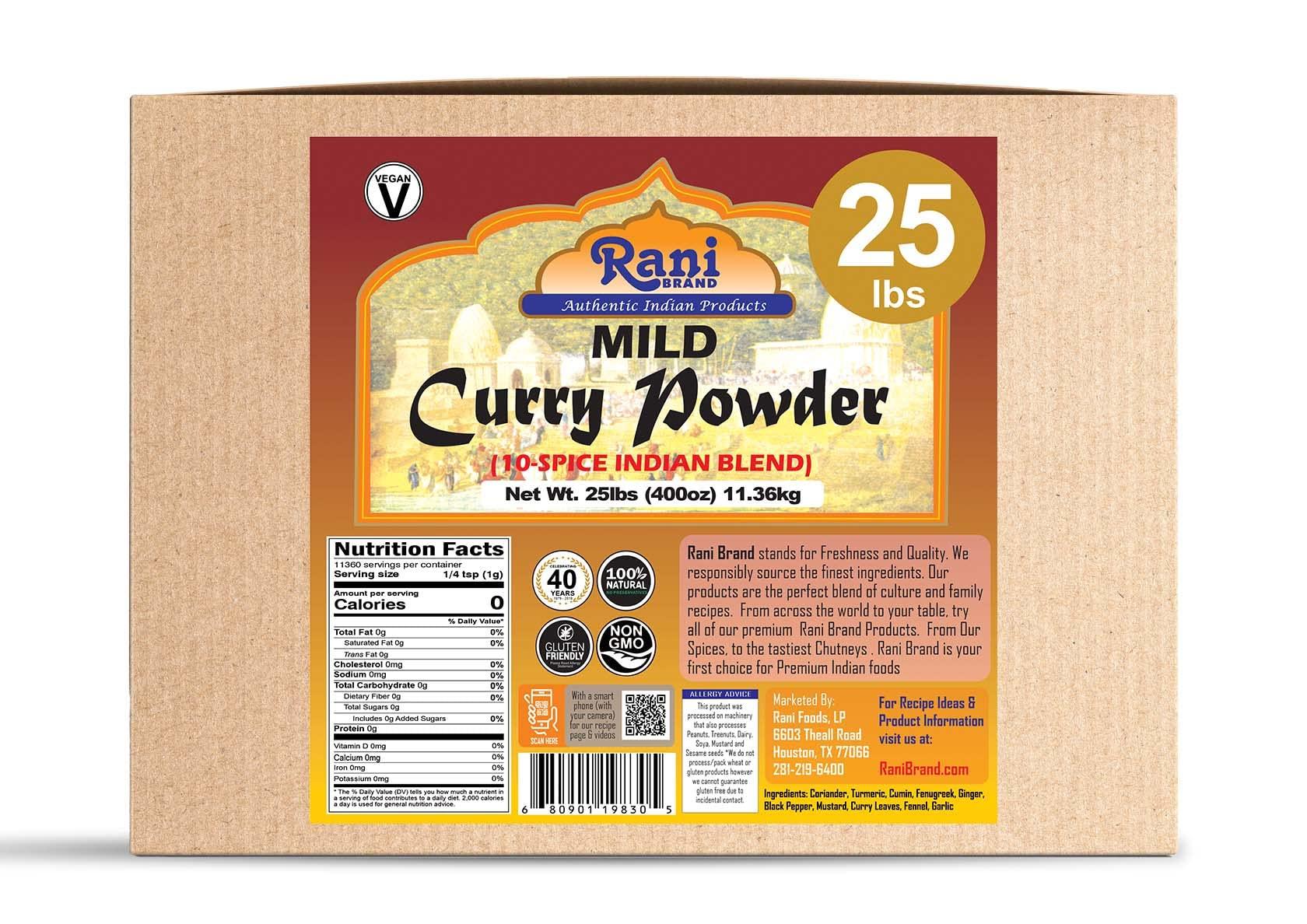 Rani Curry Powder Mild (10-Spice Authentic Indian Blend) 400oz (25lbs) 11.36kg Bulk Box ~ All Natural | Salt-Free | NO Chili or Peppers | Vegan | No Colors | Gluten Friendly | NON-GMO | Indian Origin - Image 5