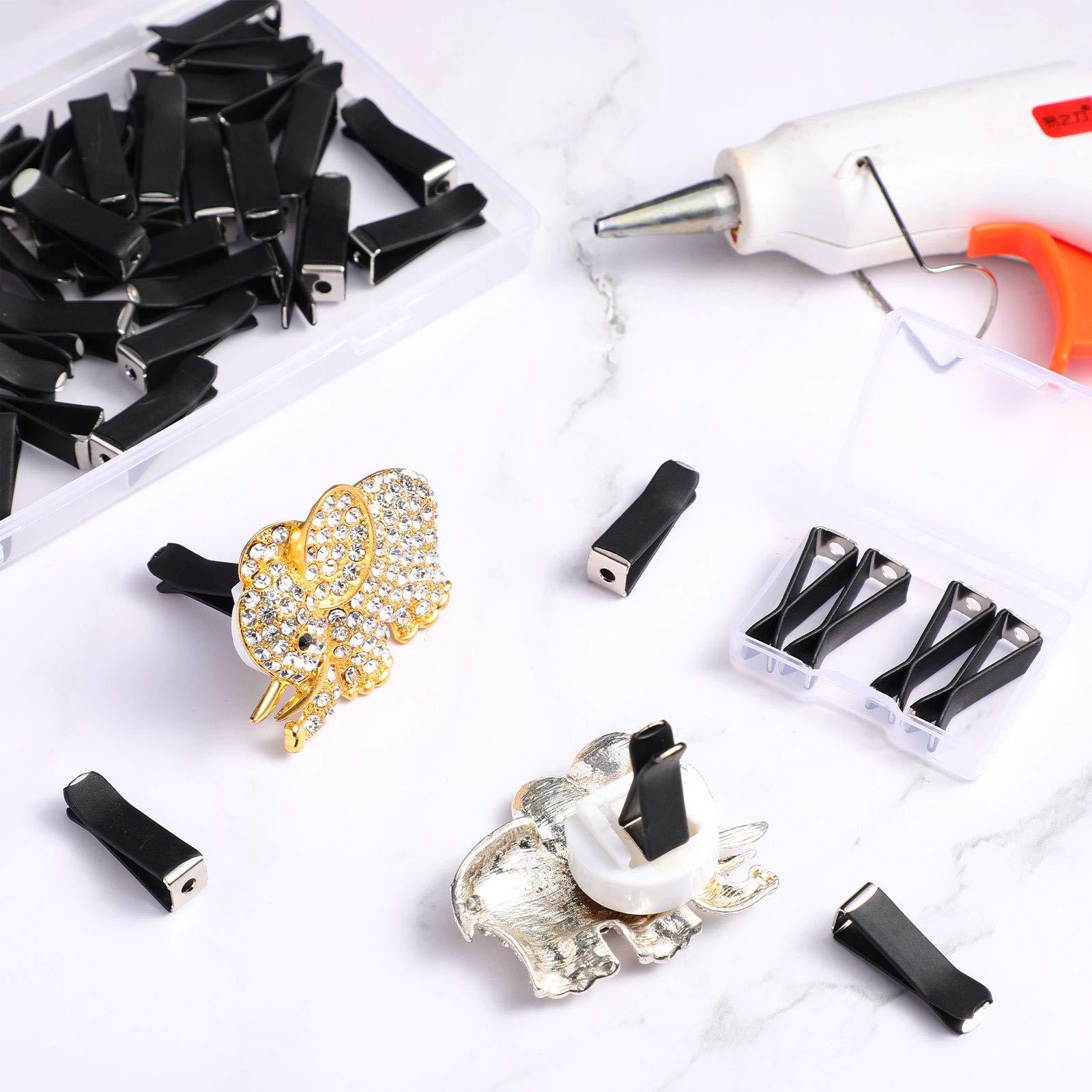 Frienda 60 Pieces Square Head Car Vent Clips Air Freshener Car Outlet Perfume Auto Air Conditioner Clips with 2 Storage Boxes for Office Home Auto(9 mm,Black) - Image 3