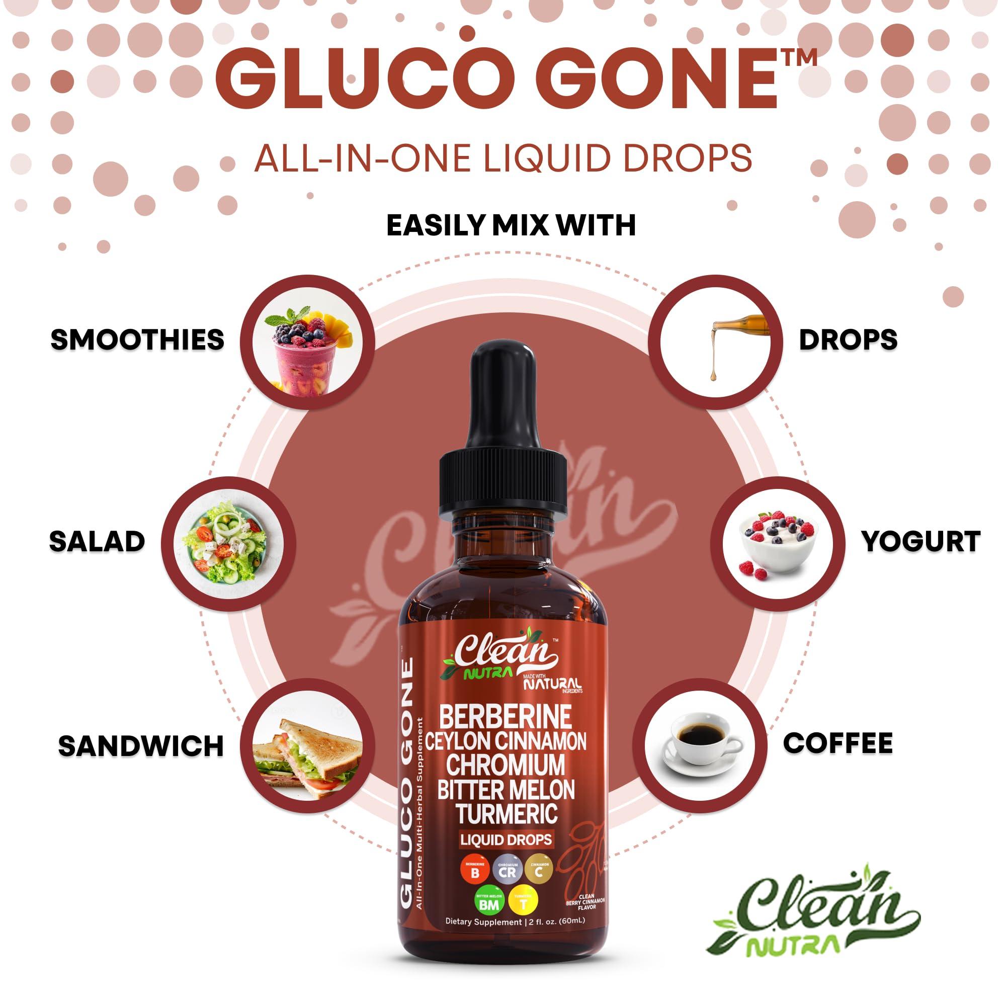 Clean Nutra Berberine with Ceylon Cinnamon Supplement Liquid Drops + Bitter Melon Extract, Glucomannan, Gymnema, Chromium, Turmeric, Organic Panax Ginseng, Moringa GLP-1 Support - Image 8