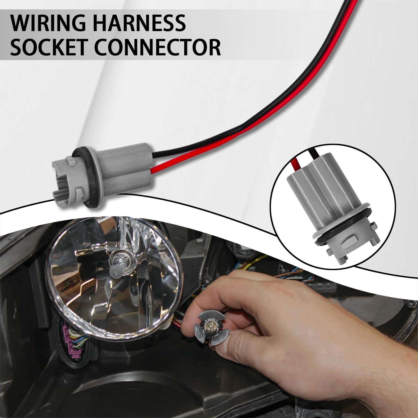 Hirificing 2PCS T15 Harness Pigtail Socket, 194 Bulb Socket Tail Light Wire Wiring Harness T10 T13 T15 Turn Signal Brake Side Marker Light Bulb Adapter Cable Harness Connector for GM Chevrolet (Grey) - Image 4