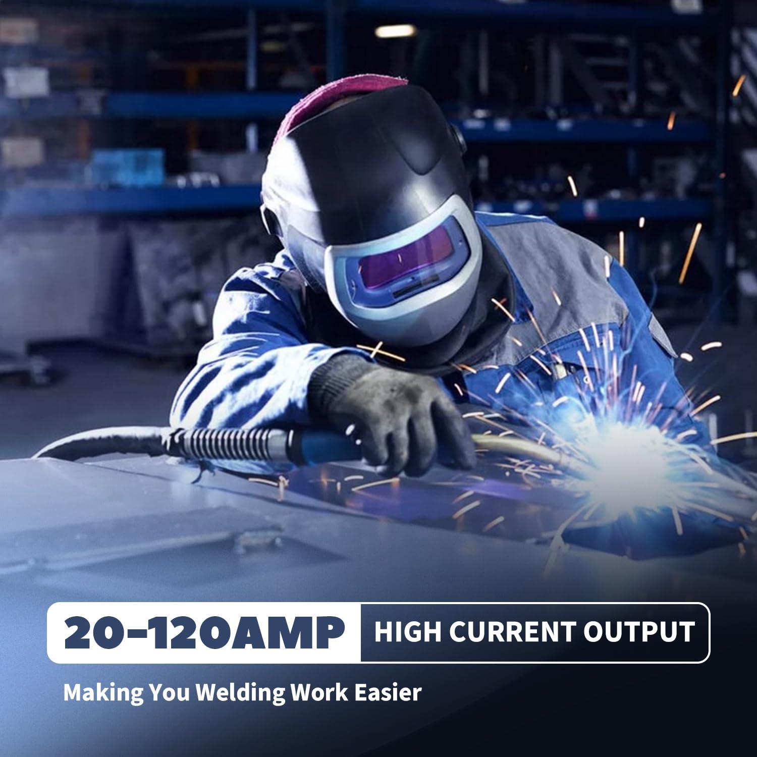 Portable Welding Machine, 110V Handheld Welder Machine with IGBT Inverter 6 Variable Current Adjustment 20-120Amp Output Portable ARC Welding Machine for 1/16"-1/8" All Size Welding Rod - Image 2