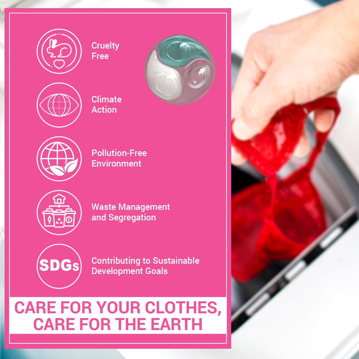 WBM Laundry Pods, 32 Count | Specially Designed for Undergarments With Soft Heaven Fragrance | Laundry Detergent Pods Formulated With Plant-Based Formula and Gentle Stain Remover - Image 7