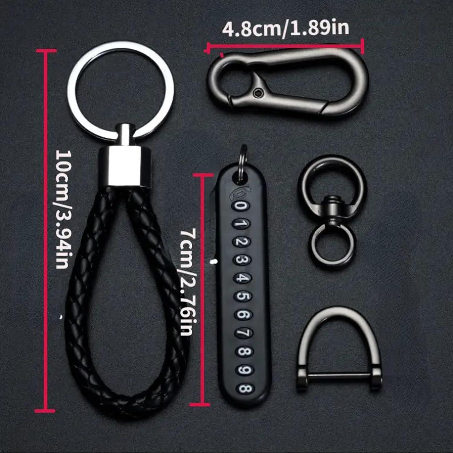 Nyza Keychain Anti-Lost for Keys With Phone Number Tag Metal Keychain Double Pendant Keyring for Car, Bike, Office Home, Multicolor - Image 3
