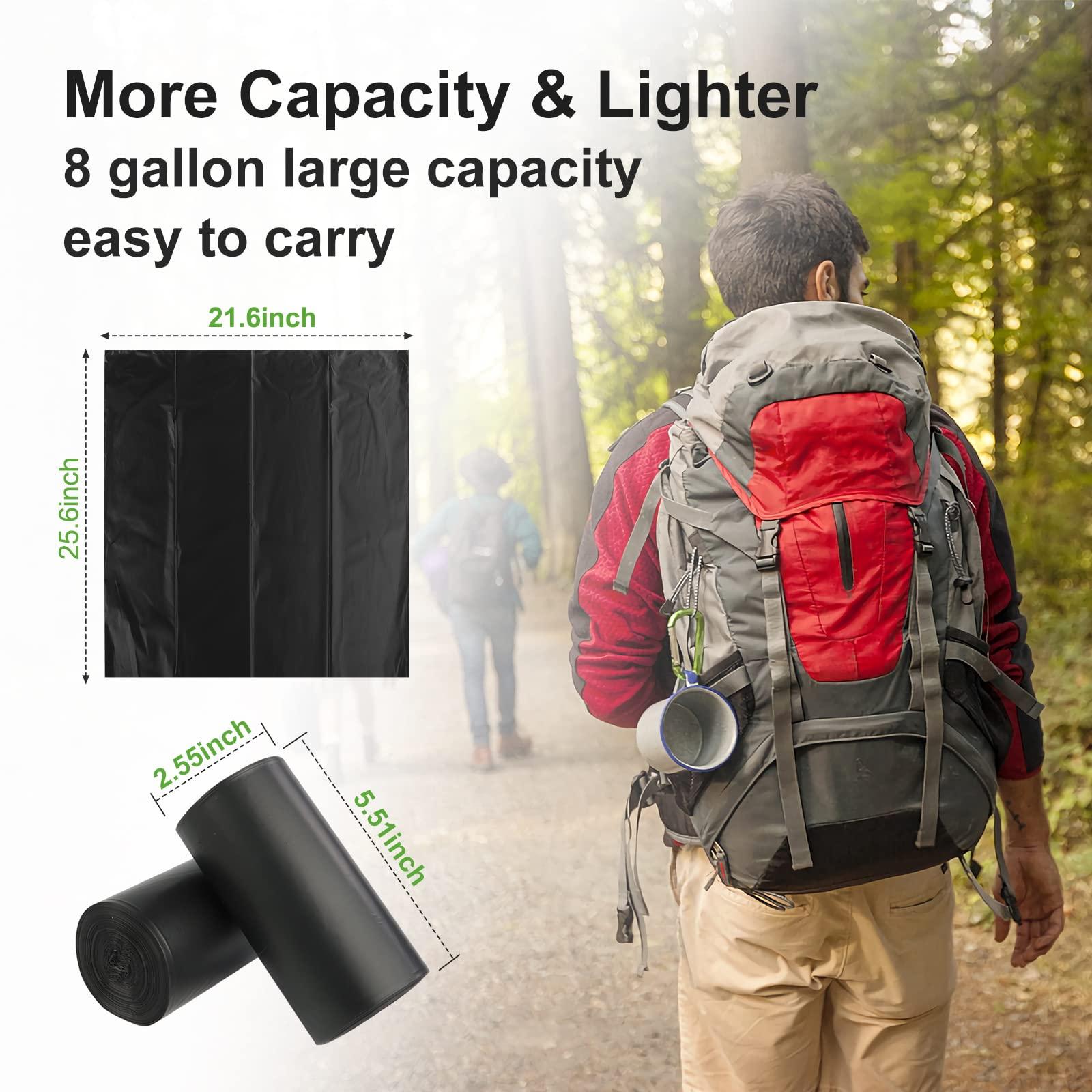 80 Portable Toilet Bags, Camping Toilet Bags, 5-8 Gallon Compostable Bags, Biodegradable Toilet Bags for 5-8 Gallon Bucket Toilet Seat, Biodegradable Waste Bags for Outdoor Boating Travel Camping - Image 2