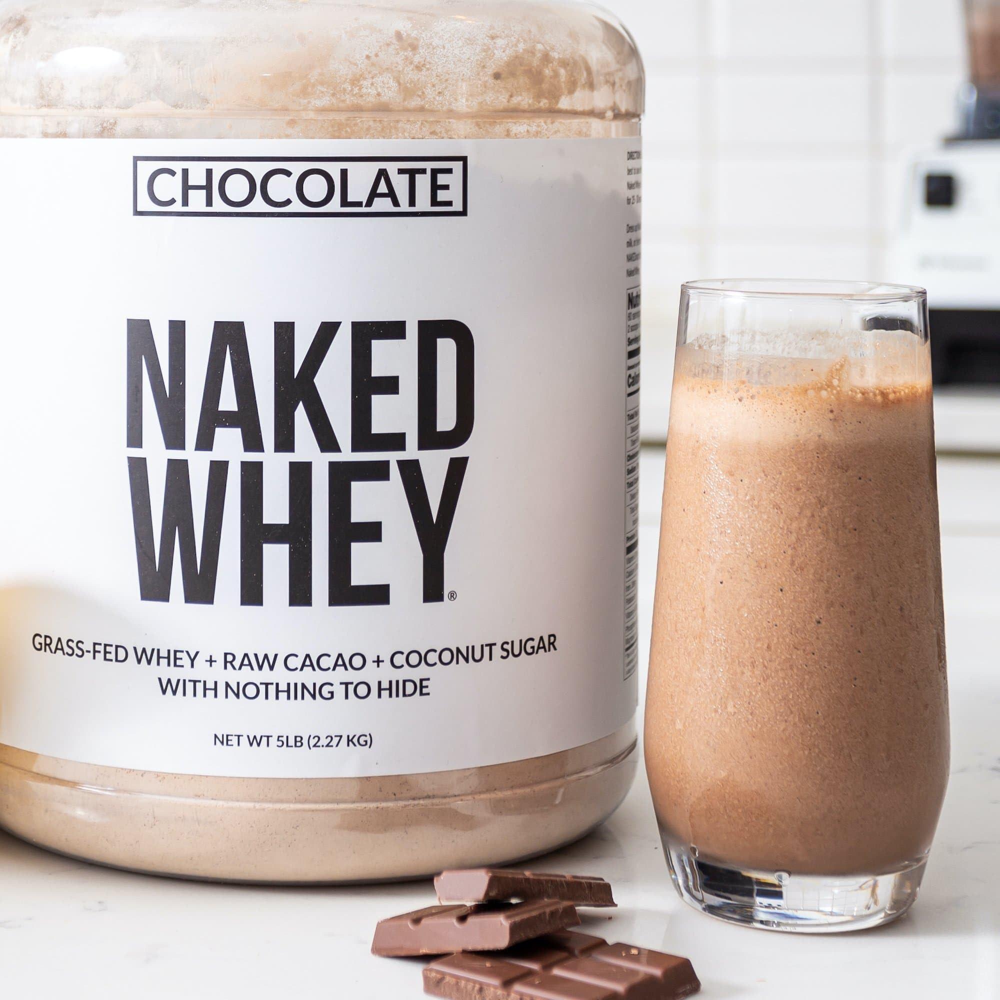 NAKED Whey Chocolate Protein Powder - Only 3 Ingredients - Grass Fed Whey Protein Powder, Organic Chocolate and Organic Coconut Sugar, No GMO, No Soy, and Gluten Free - 24 Servings - Image 8