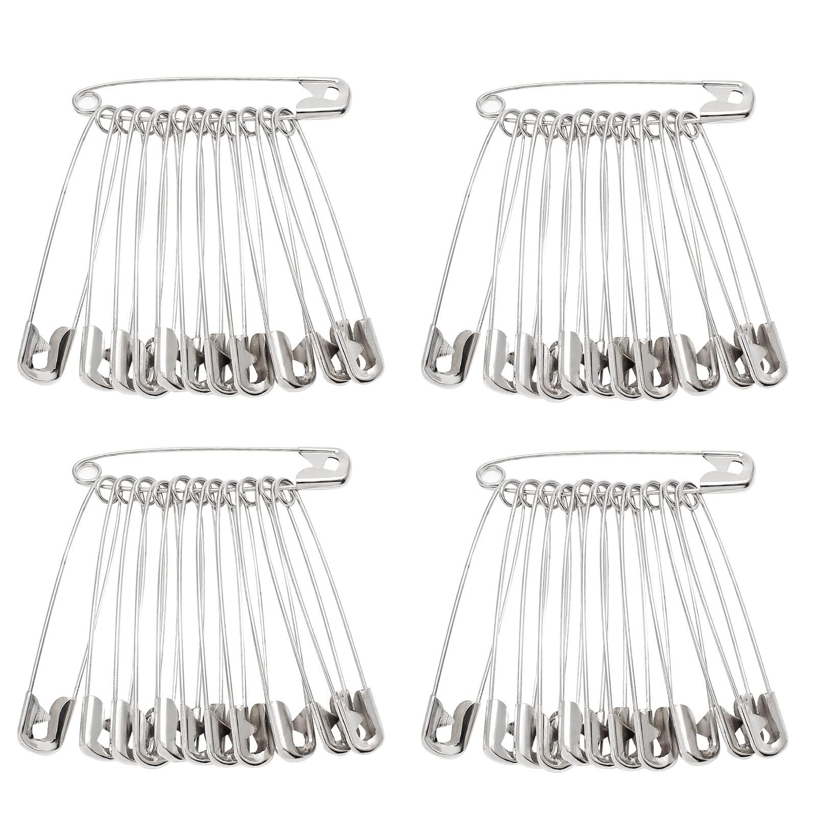 Qjaiune 500 PCS 38mm / 1.5 Inch Heavy Duty Quilting Safety Pins, Medium Silver Metal Sewing Pins for DIY Crafts Jewelry Making Baby Clothing (Nickel Plated)": " - Image 3