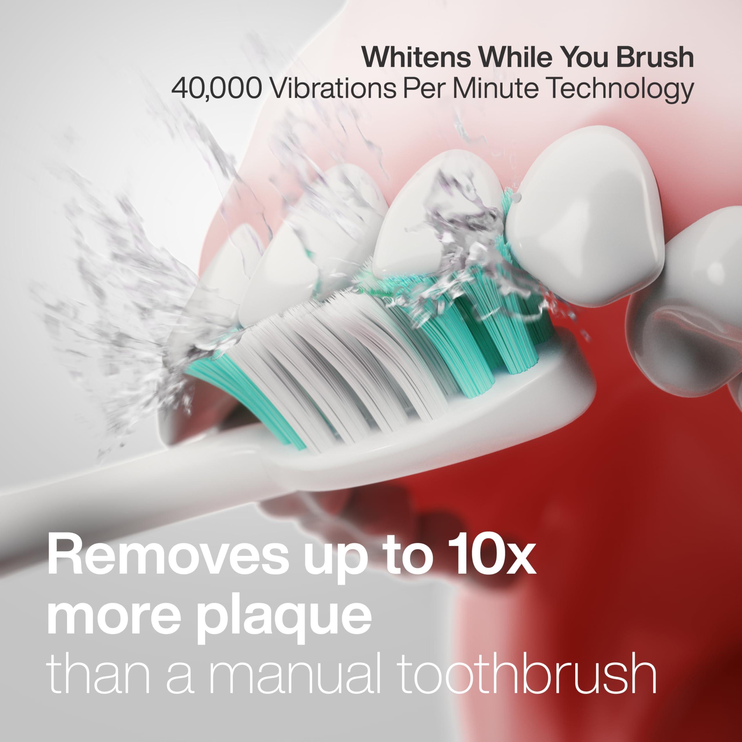 Aquasonic Vibe Series Ultra-Whitening Toothbrush – ADA Accepted Electric Toothbrush - 8 Brush Heads & Travel Case – 40,000 VPM Motor & Wireless Charging - 4 Modes w Smart Timer – Satin Rose Gold - Image 3