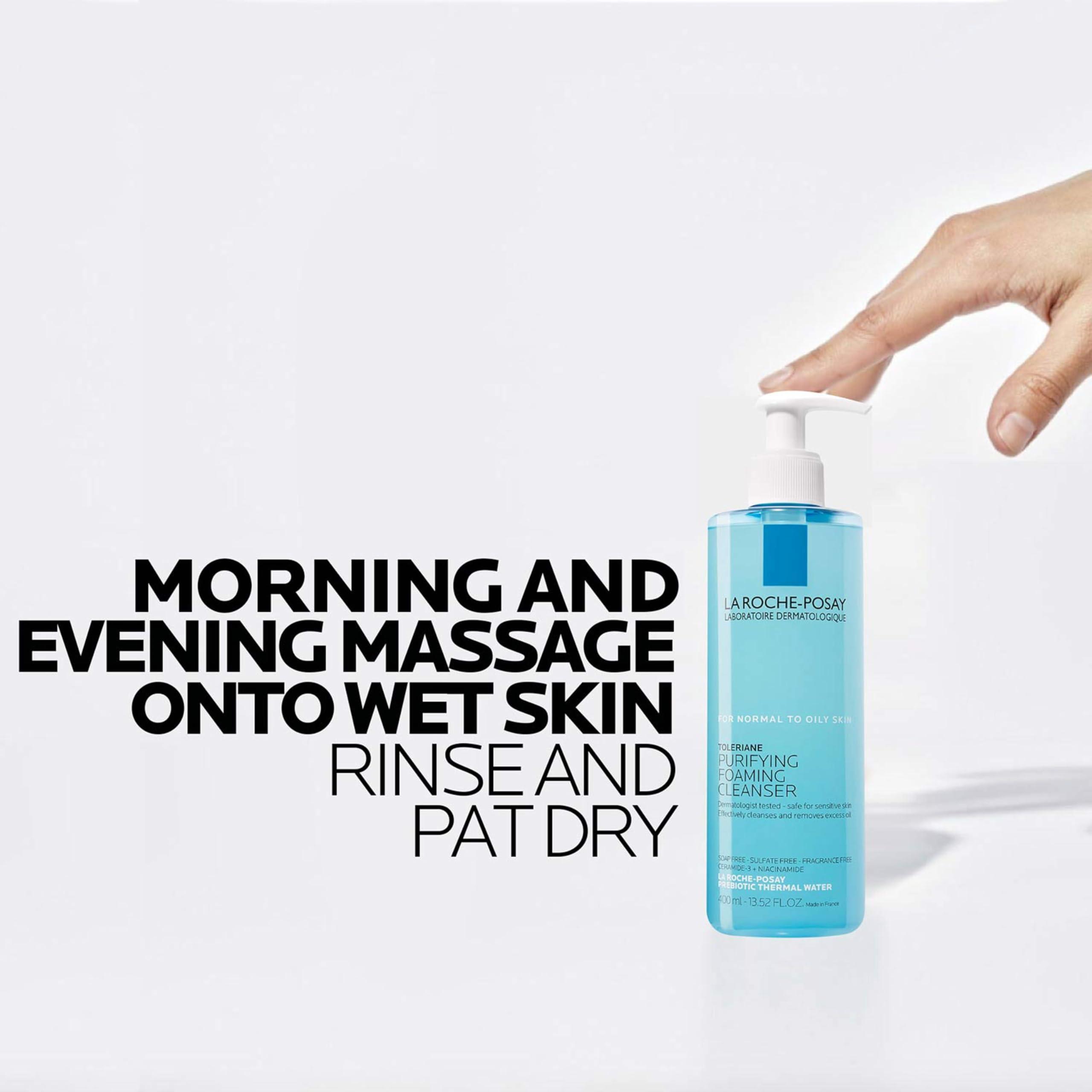 La Roche-Posay Toleriane Purifying Foaming Facial Cleanser, Oil Free Face Wash for Women & Men with Niacinamide + Ceramides, Pore Cleanser Safe For Sensitive Skin, Won’t Dry Out Skin, Soap Free - Image 8