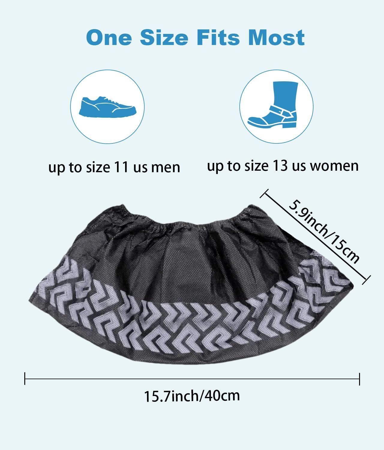 100 Pack Shoe Covers Disposable Shoe Booties With High Quality,Thick, Durable, Breathable, Non-Slip, Recyclable Non Woven Stretchable Boot Covers,Shoe and floor Protector,Fits Virtually Most Shoes - Image 2