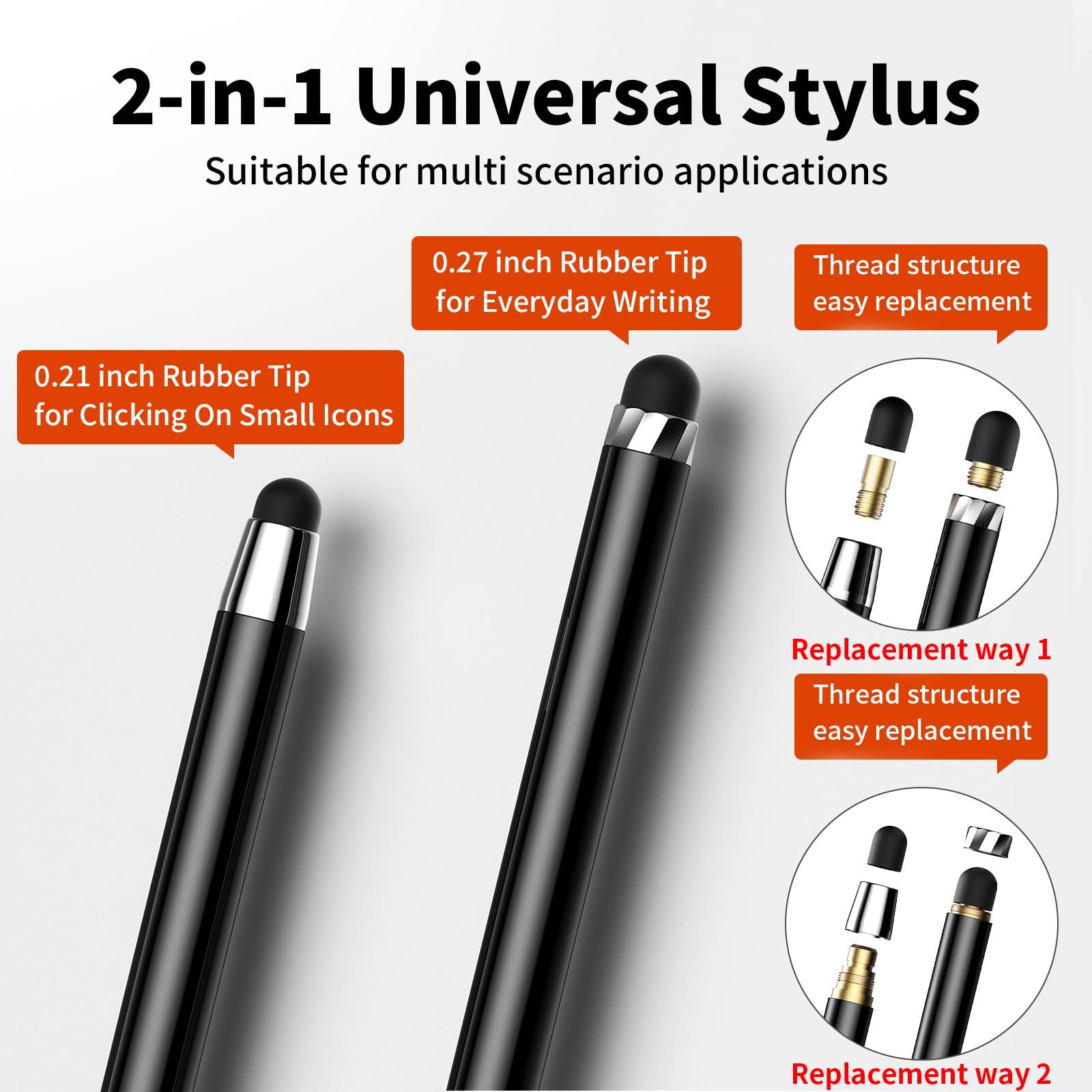 10 PCS Stylus,Stylus Pen for Touchscreen,Stylus 2-in-1 High Sensitivity & Precision Suitable for All Touch Screens of iPhone/ipad/Android Tablets(10 Stylus Pen + 20 Tips) - Image 2