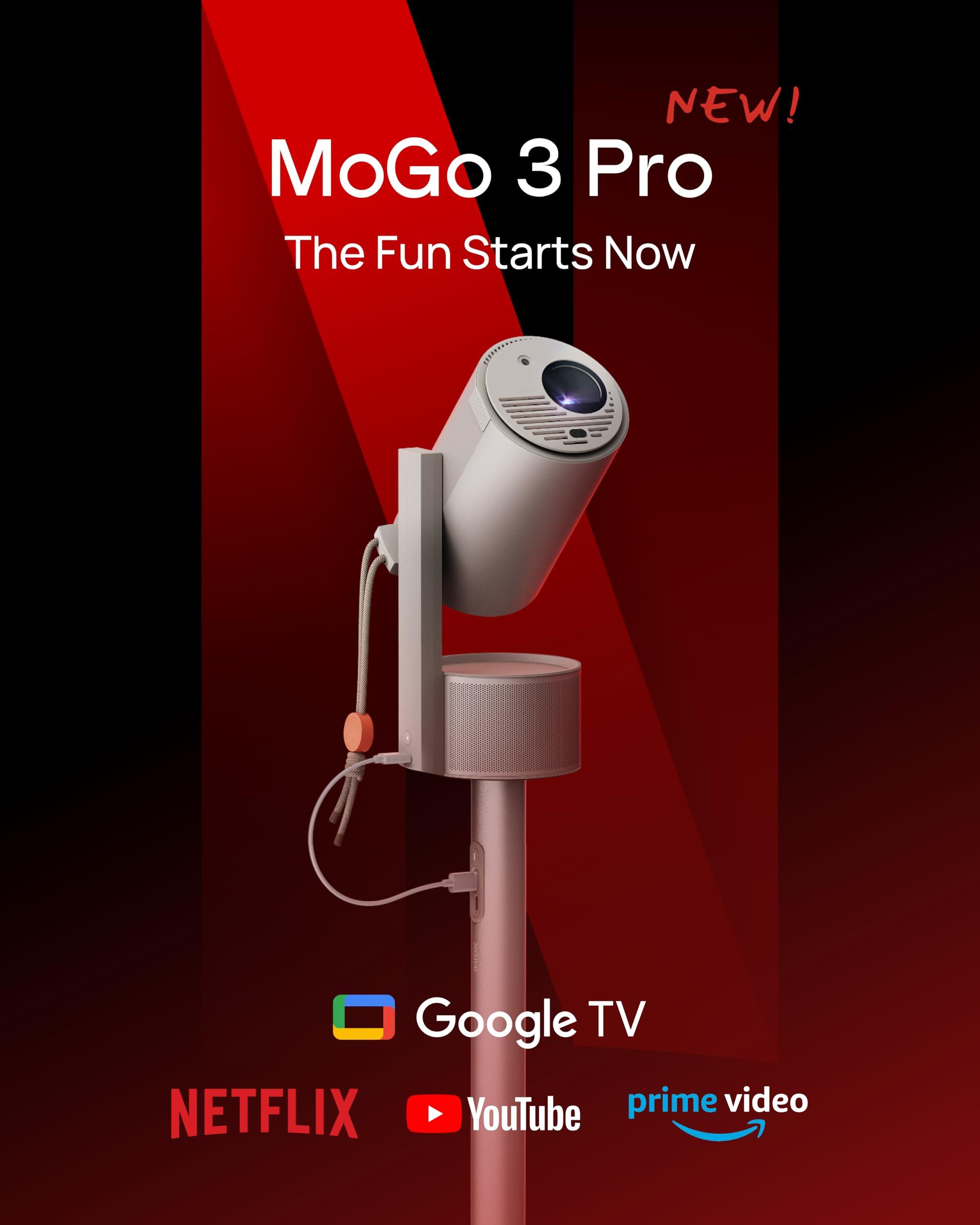 XGIMI MoGo 3 Pro NEW Outdoor Projector with PowerBase Stand, 2.5hrs Battery, Google TV with Licensed Netflix, Build-in Adjustable Stand, 450 ISO Lumens, ISA 2.0, 2 x 5W Harman Kardon - Image 3
